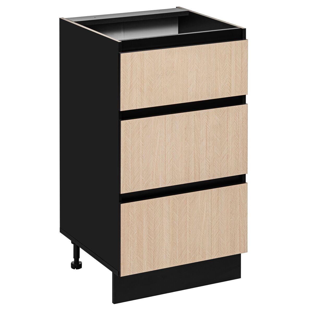 Szafka kuchenne stojąca Roma 40 cm kolor jodełka/czarny