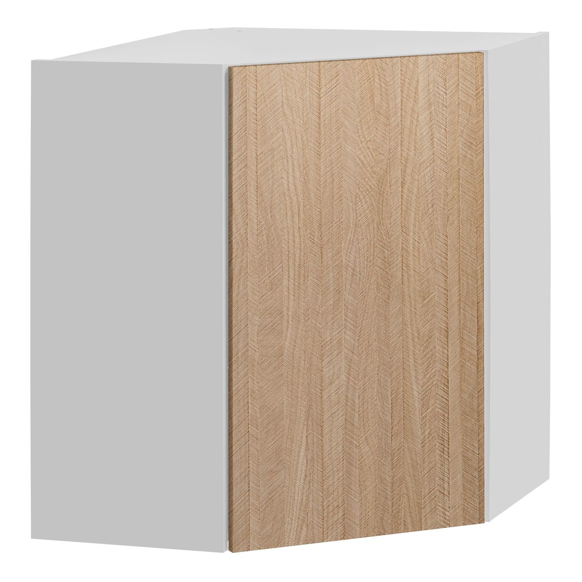 Szafka kuchenna wisząca narożna Roma 60 cm kolor jodełka/biały