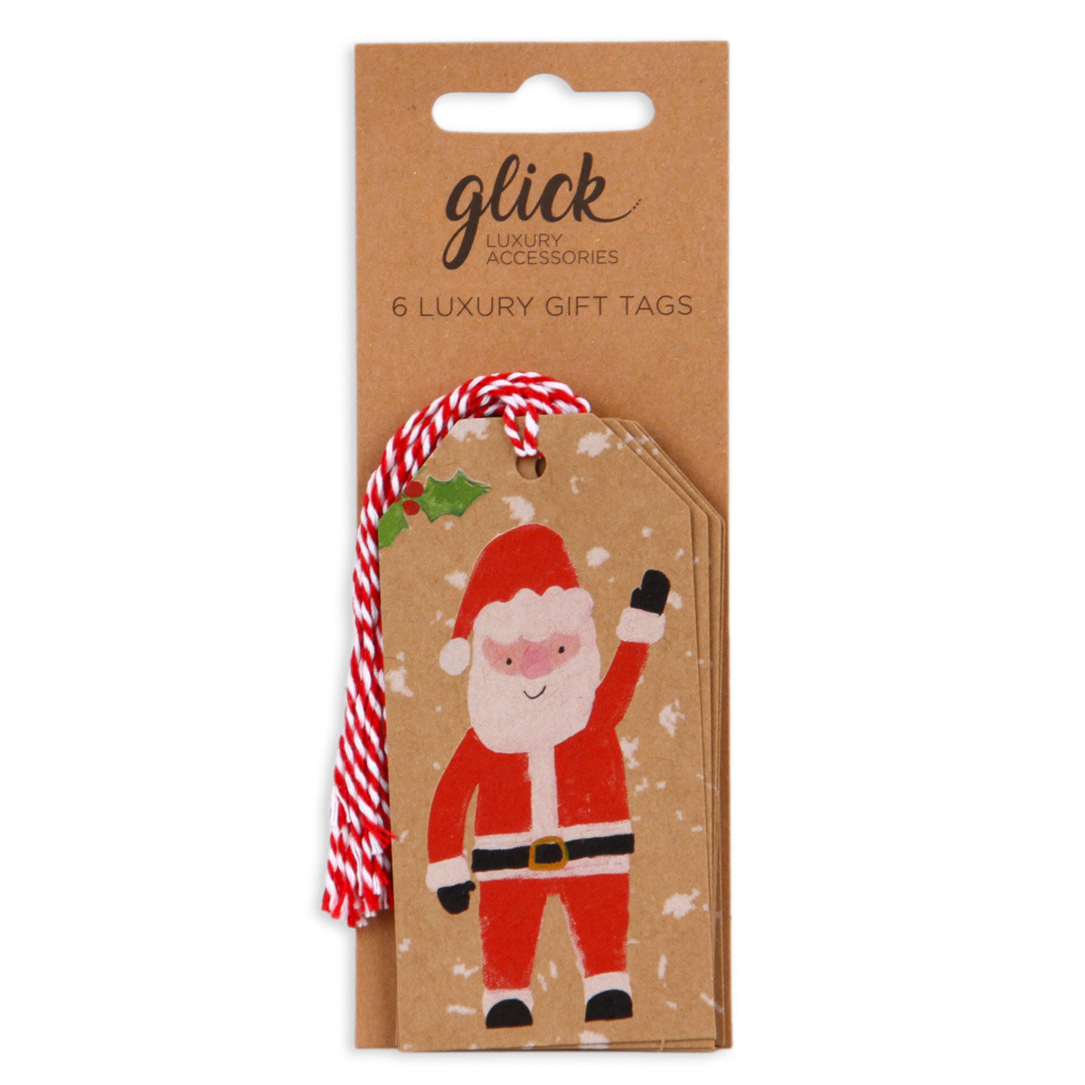 Glick, Bileciki do prezentów, Mult Tag Santa & Co, 6 szt.