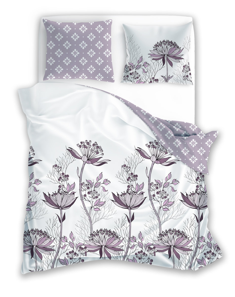 Faro, Pościel satyna bawełniana, 220x200+2x70x80 cm, Pure Sateen, Poranna Łąka