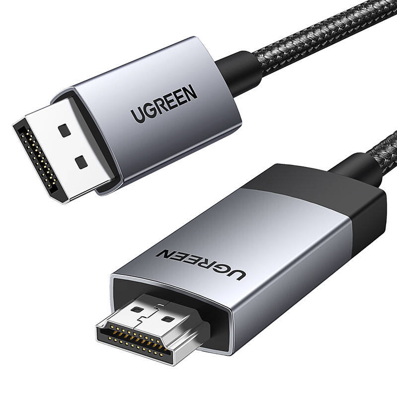 uGreen, Kabel Display Port do HDMI Ugreen DP119 4K, 2m, jednokierunkowy