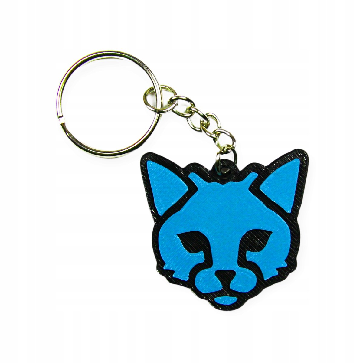 Breloczek Niebieski Jasny Morski Kot Kotek Brelok