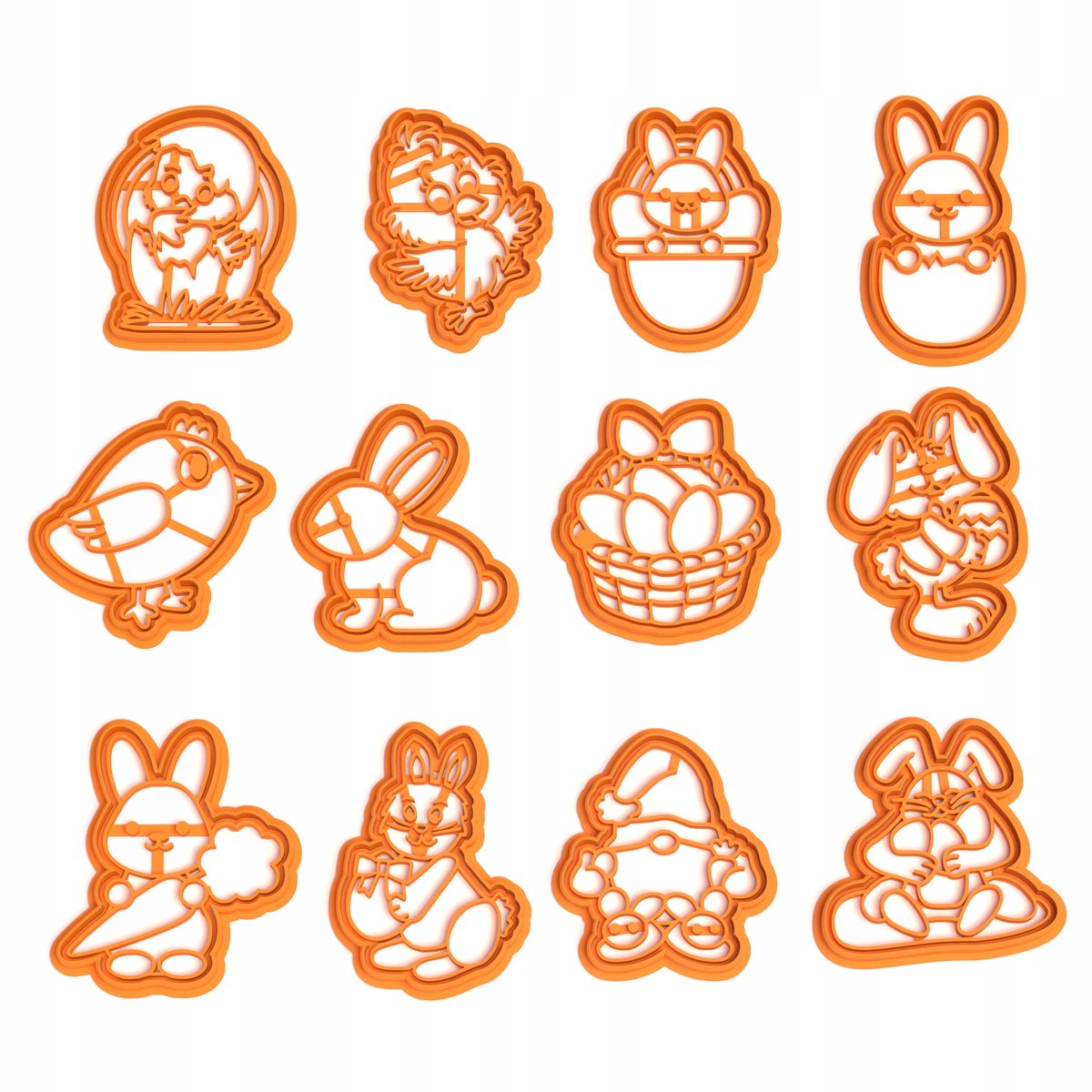 Foremki Zestaw 12 szt Wielkanoc 2 Wykrawacz