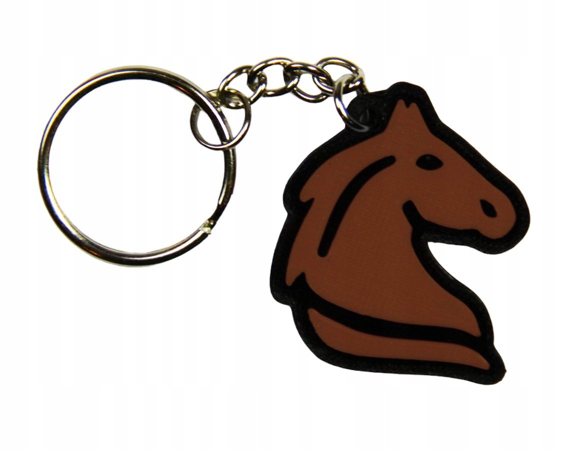 Breloczek Brązowy Ciemny Głowa Konia Koń Konik