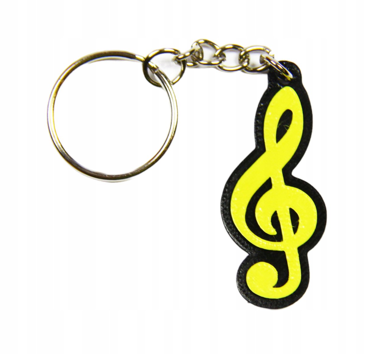 Breloczek Żółty Klucz wiolinowy Brelok