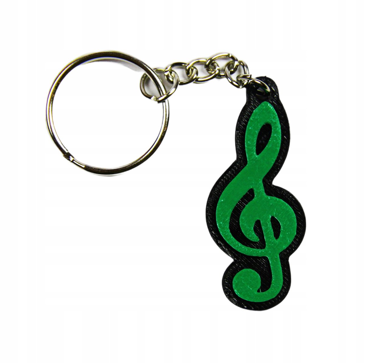 Breloczek Zielony Ciemny Klucz wiolinowy Brelok