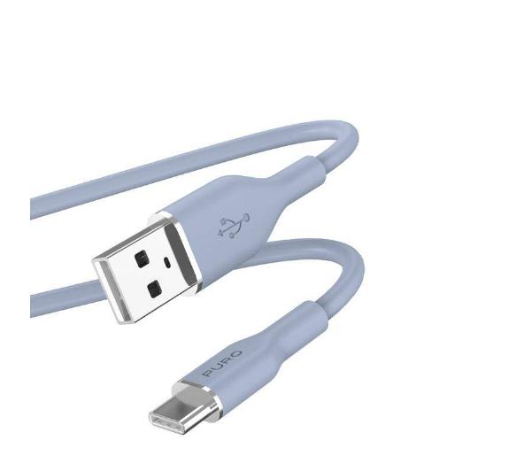 Puro ICON Soft PUUSBCICONLBLUE  USB-A do USB-C - 1,5m - niebieski