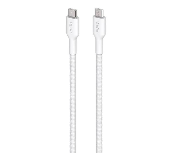 Puro Fabric PUCUSBCUSBCFABK4WHI USB-C do USB-C - 1,2m - biały