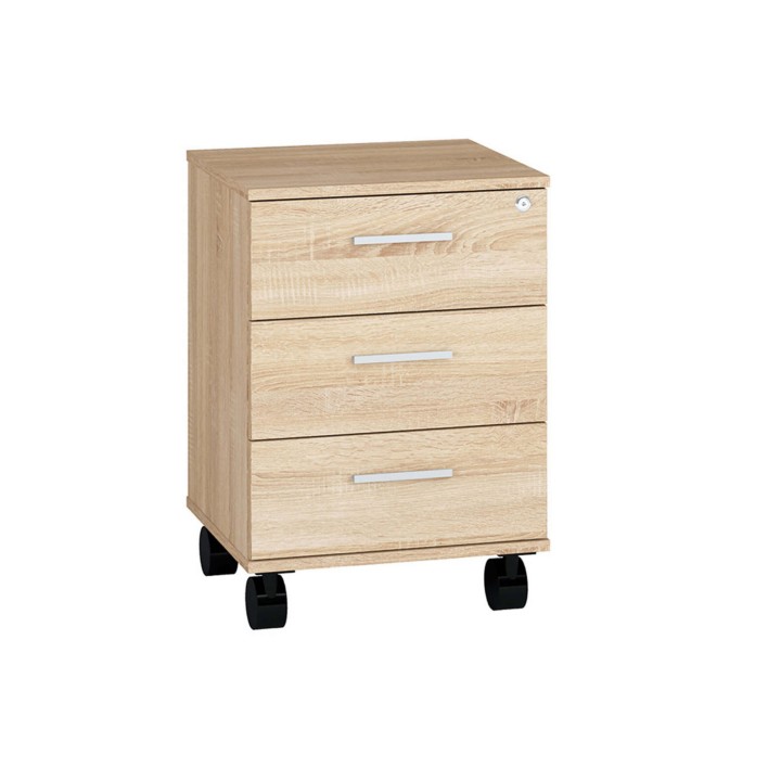 Kontenerek na kółkach do biurka OPTIMAL 2401 sonoma jasna