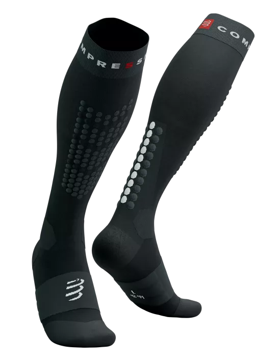 COMPRESSPORT Skarpety kompresyjne narciarskie ALPINE SKI FULL SOCKS black/steel grey