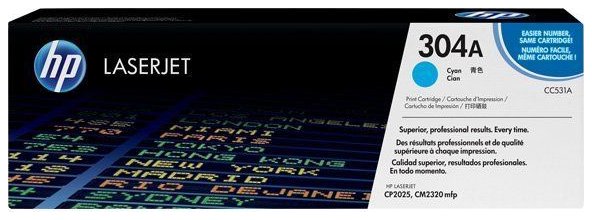 Wyprzedaż Oryginał Toner HP 304A do Color LaserJet CP2025, CM2320 | 2 800 str. | cyan Pudełko otwarte