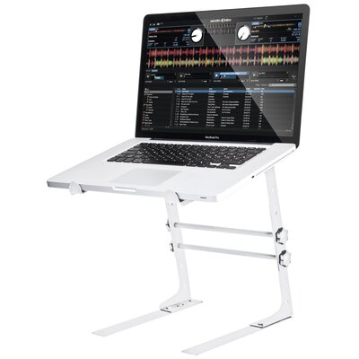 Reloop Stojak na laptopa LTD wytrzymały i stabilny stojak na laptopa do cyfrowych -DJs, muzyków i producentów, rozmiary do 17 cali, biały 223635 223635