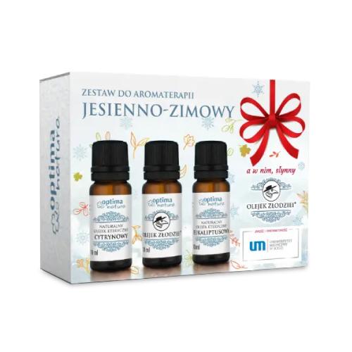 OPTIMA NATURA Zestaw jesienno-zimowy Odporność: olejek cytrynowy, złodziei, eukaliptusowy, 3x10ml  - !!! 24h WYSYŁKA !!!