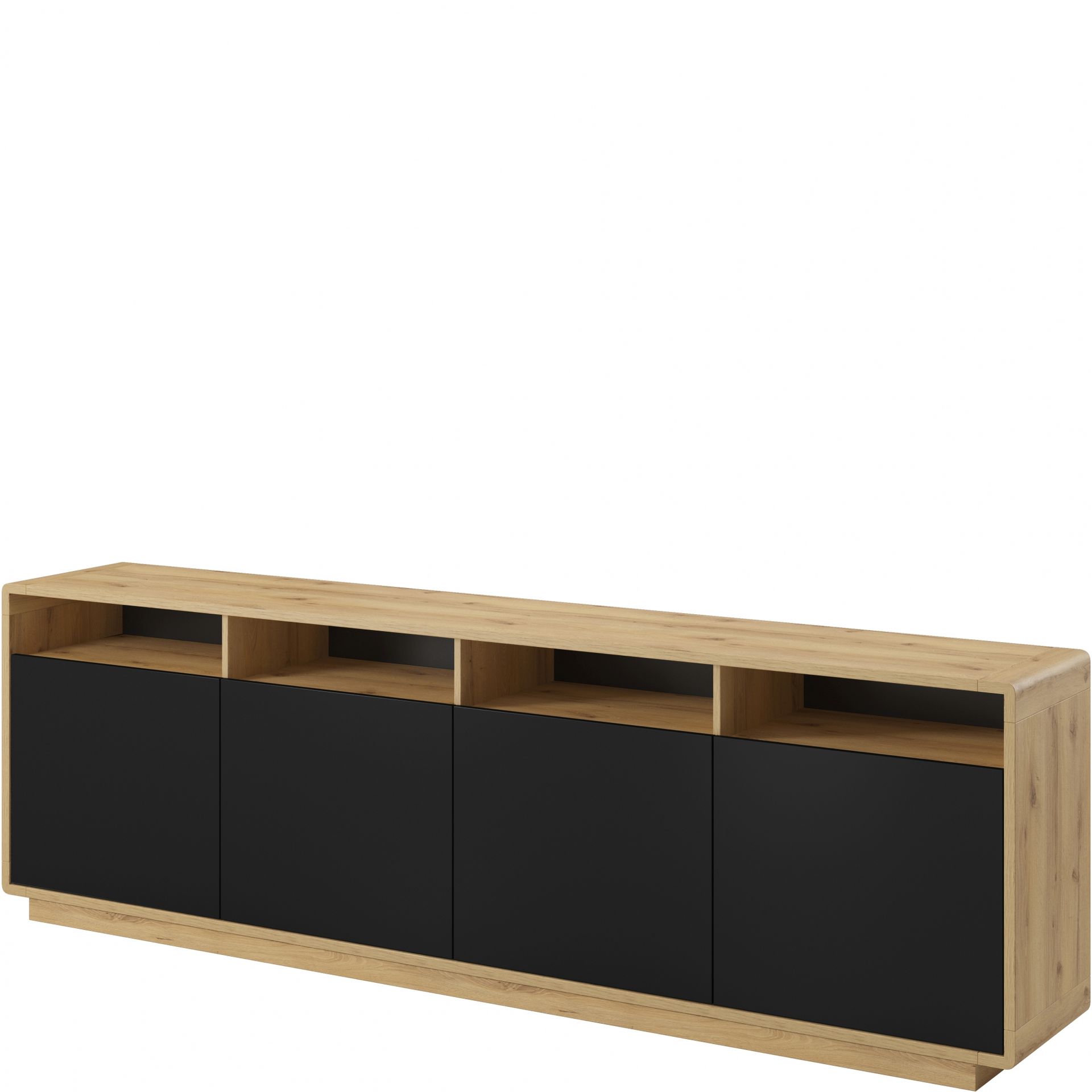 Komoda 24TWLH25 TYP-25 Aston Helvetia Wieruszów Czarny Supermatt, Dąb Taurus