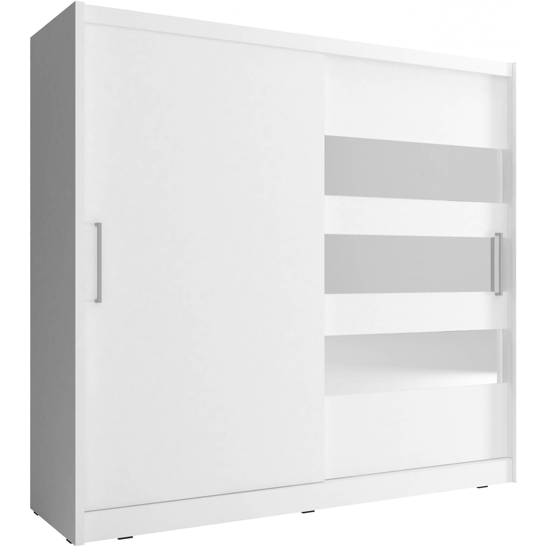 Szafa z Lustrem 180 Maja III Piaski Meble Biały