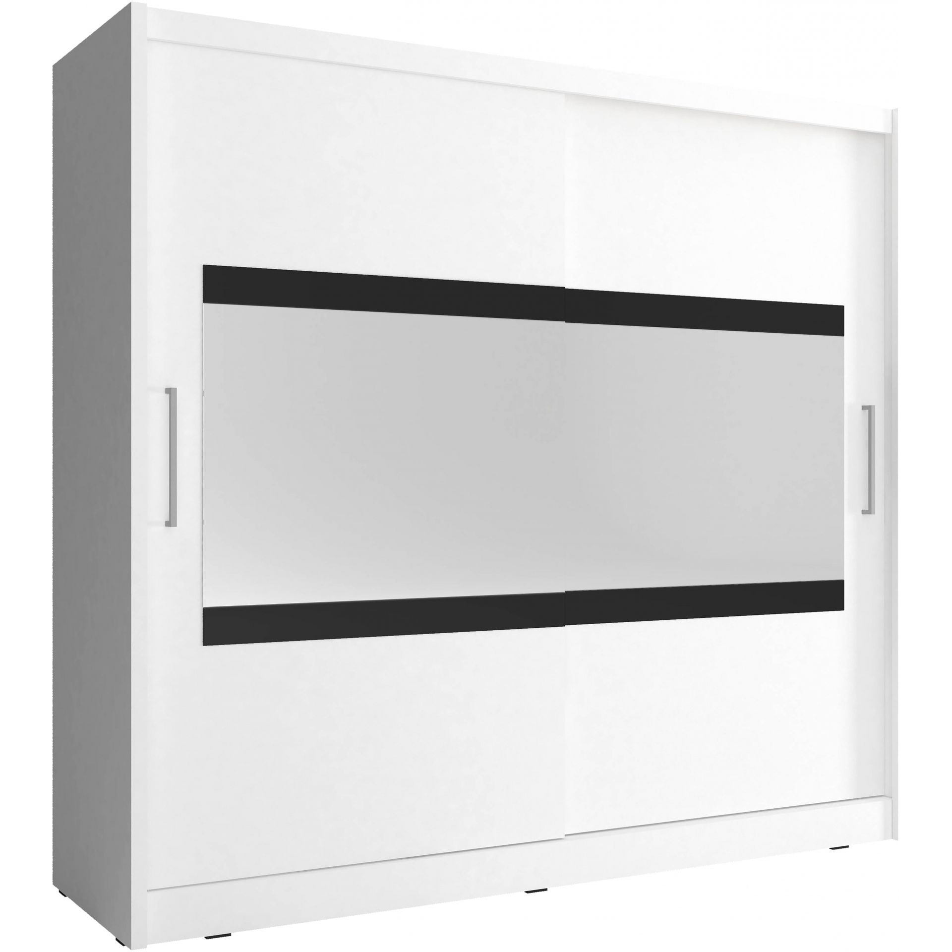 Szafa z Lustrem 180 Maja IV Piaski Meble Biały