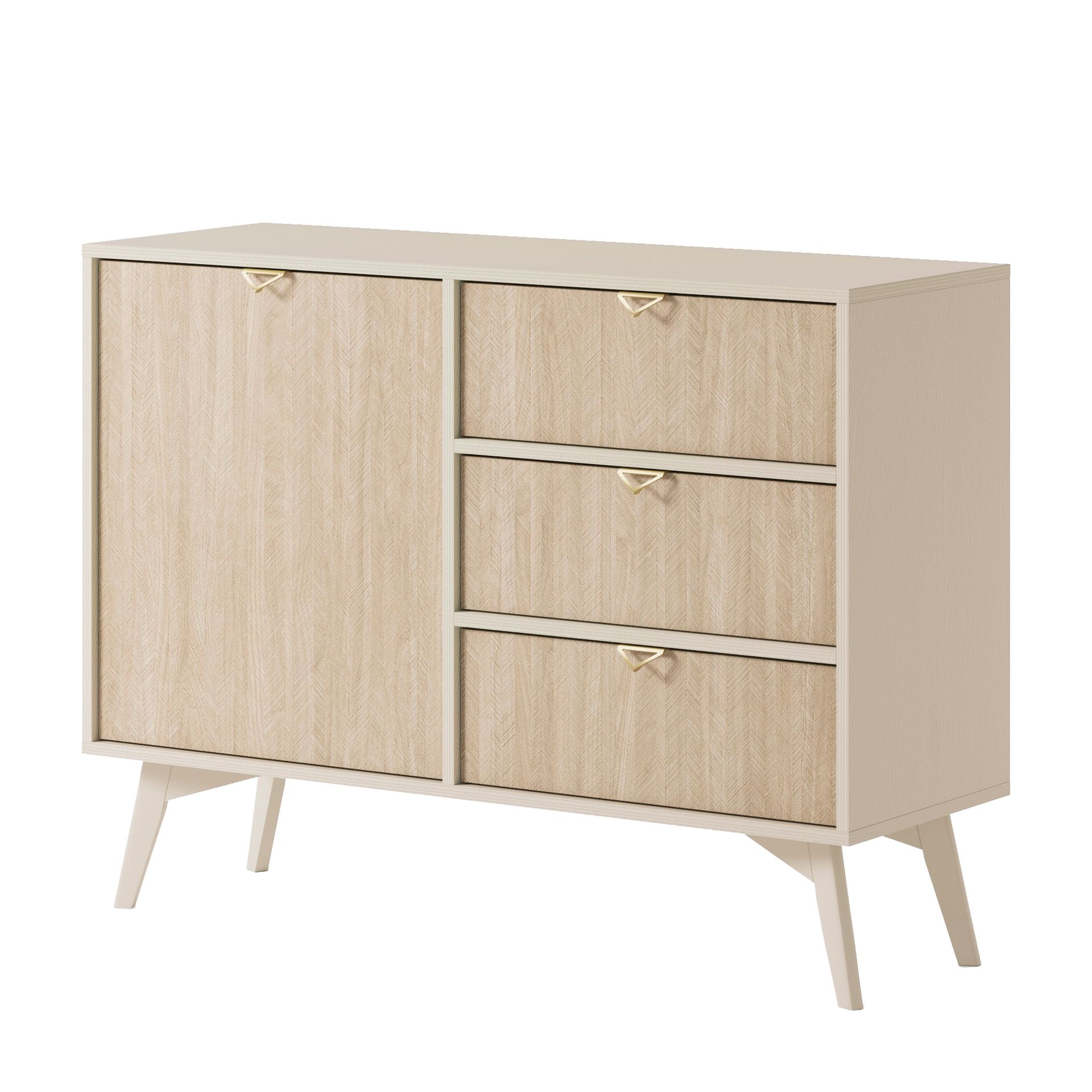 Komoda KSZD106 Forest Piaski Meble Beż Piaskowy / Jodelka Skandi
