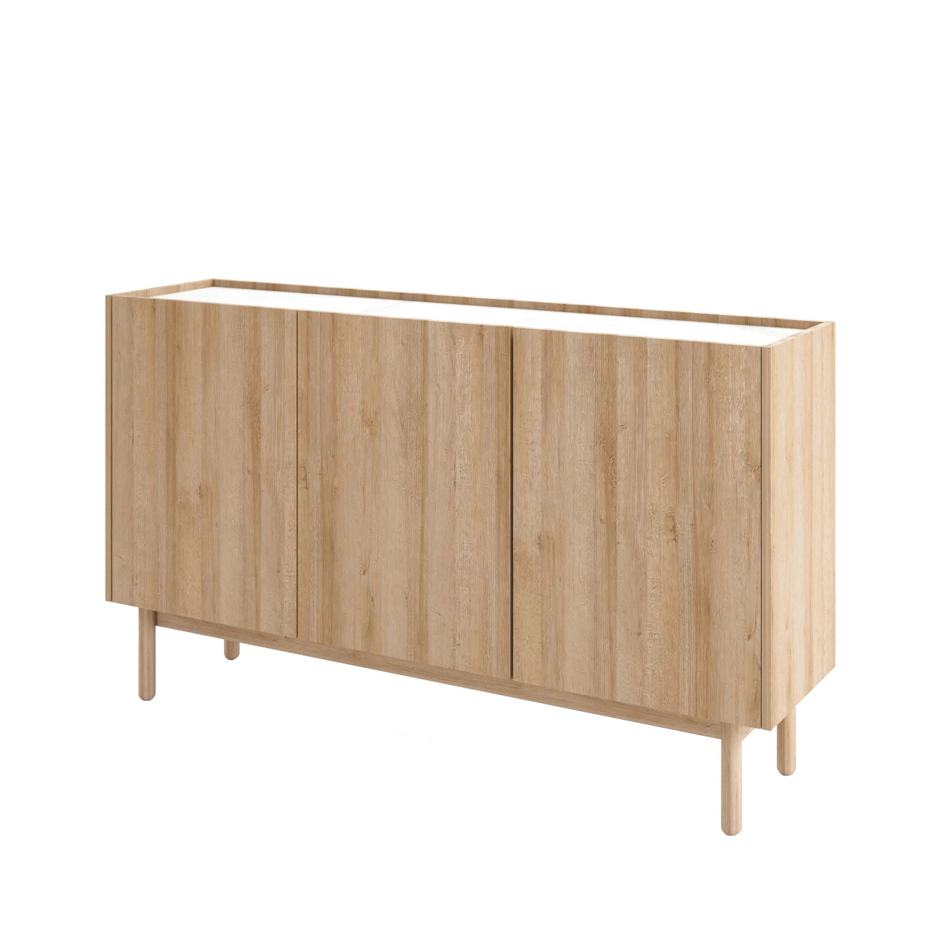 Komoda K144/83 Boho Piaski Meble Dąb Riviera, Marmur Bianco