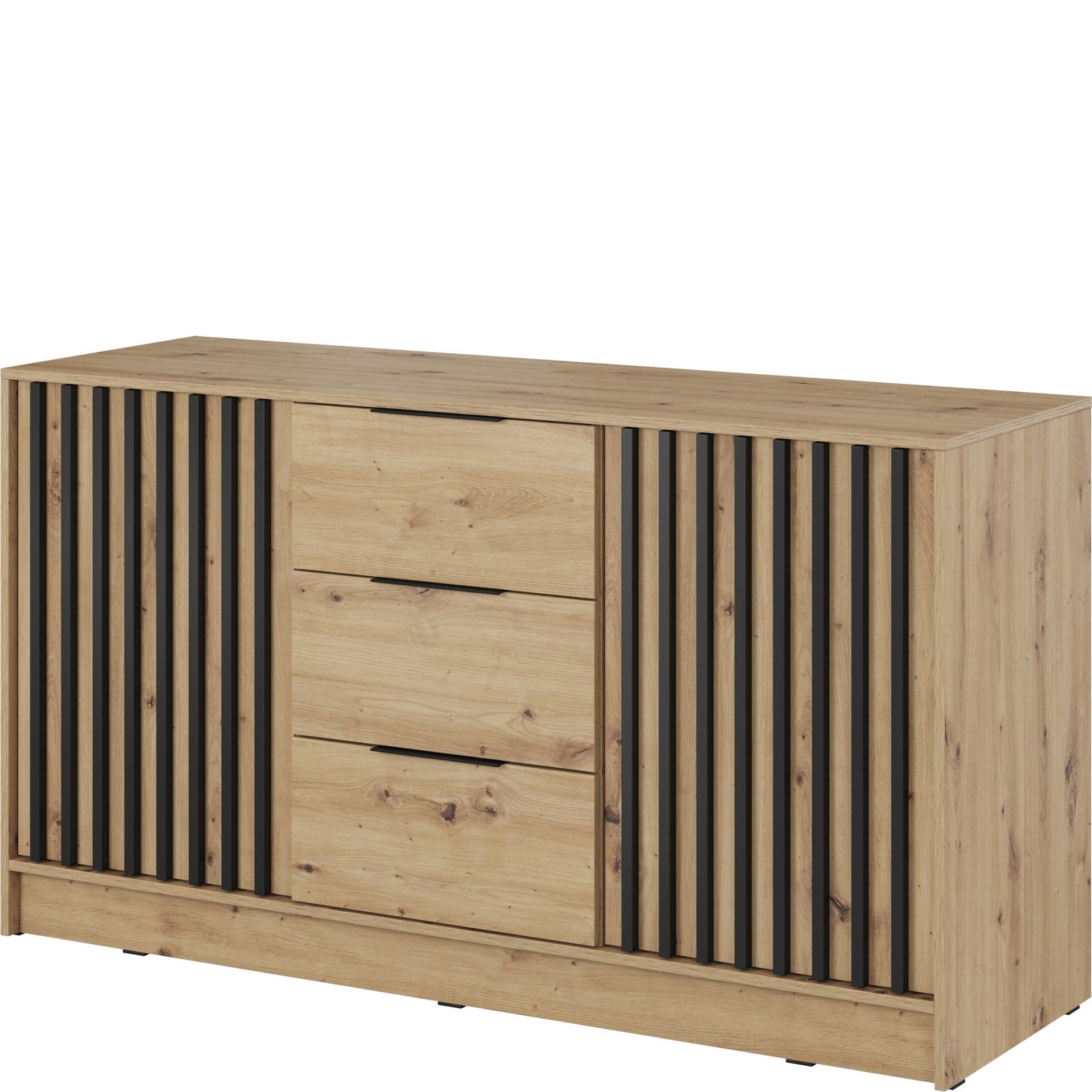 Komoda 155 Nelly Nelly Piaski Meble Grafit / Lamela Artisan