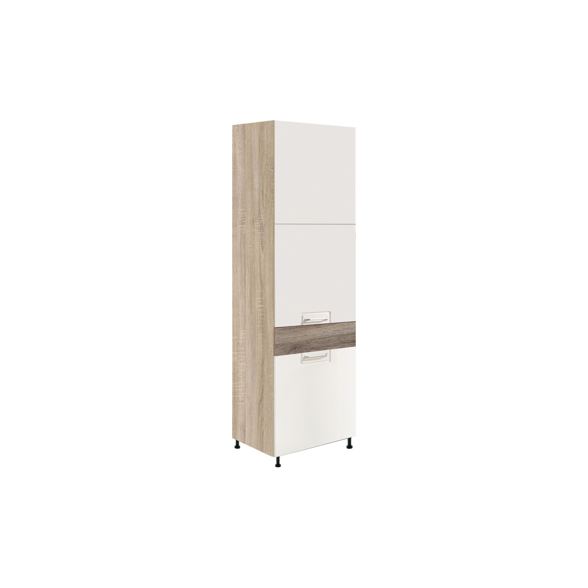 Szafka Dolna Wysoka Słupek Pod Zabudowę Lodówki 60 cm ECO-21D Econo Fadome Dąb Sonoma, Basic, h 10cm