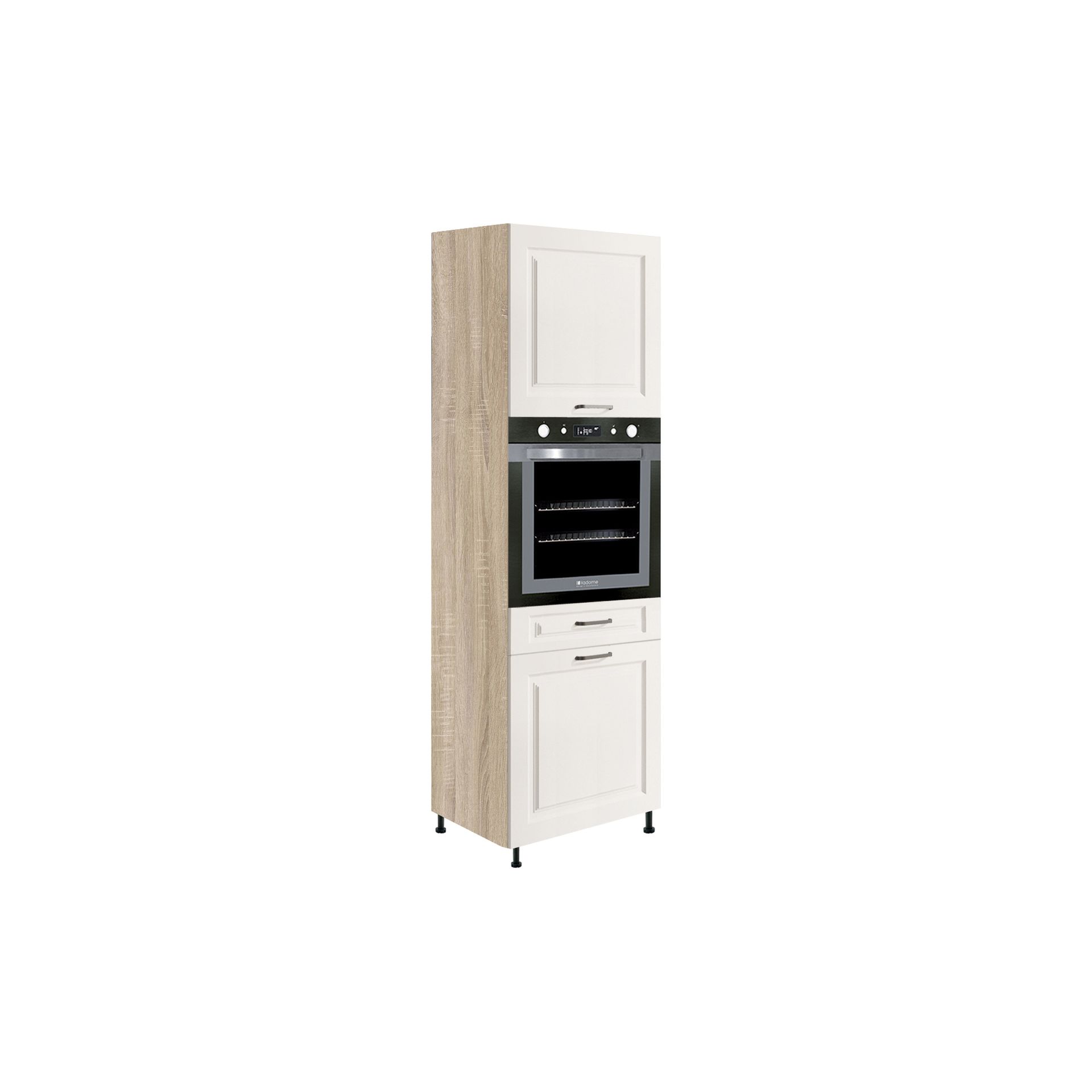 Szafka Dolna Wysoka Słupek Pod Zabudowę Piekarnika 60 cm SM-20D Smart Fadome Dąb Artisan, Basic, h 10cm
