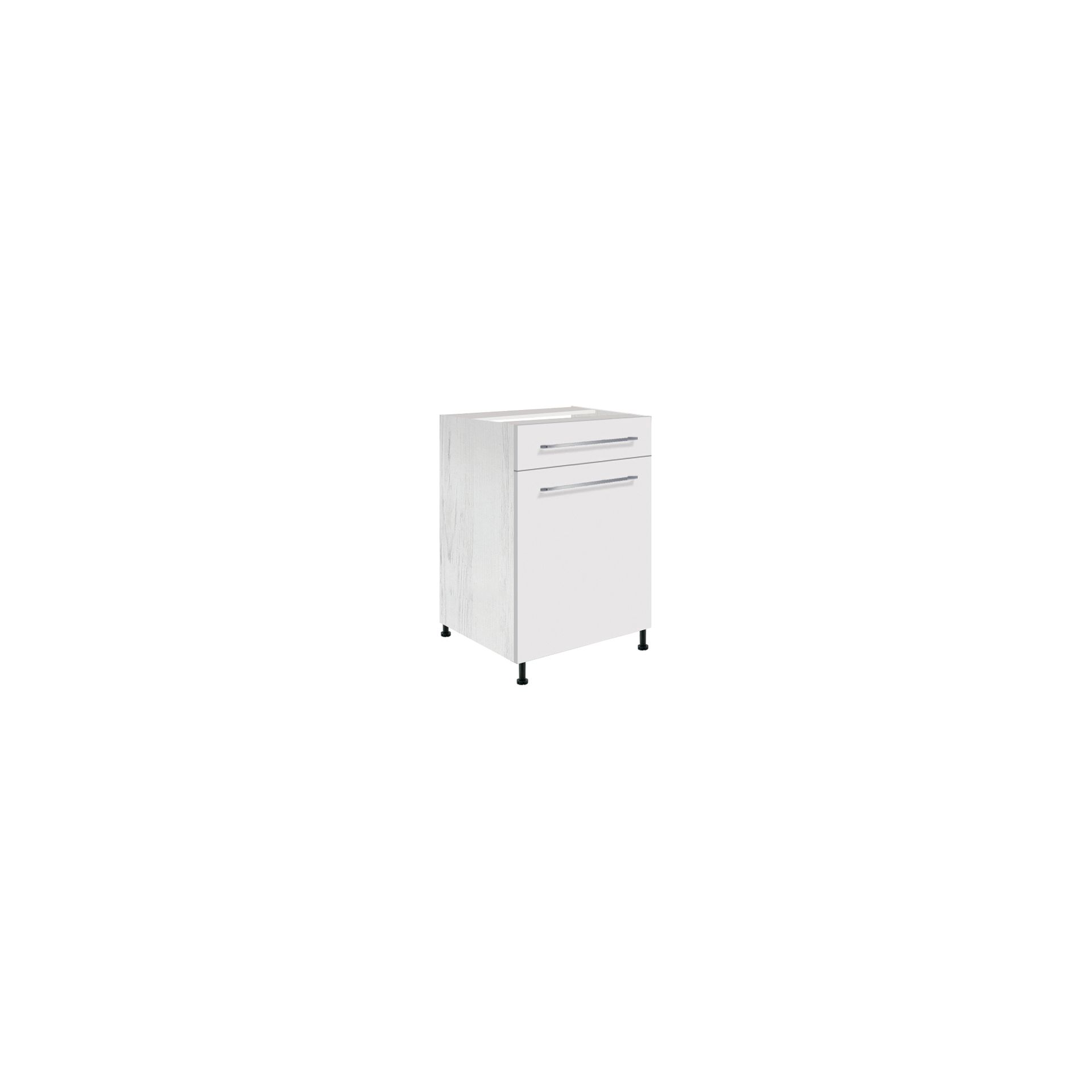 Szafka Dolna Stojąca 1 Szuflada 1 Drzwi 50 cm CRE-4D Creativa Fadome Szary Połysk, Dąb Sonoma, Lux, h 10cm