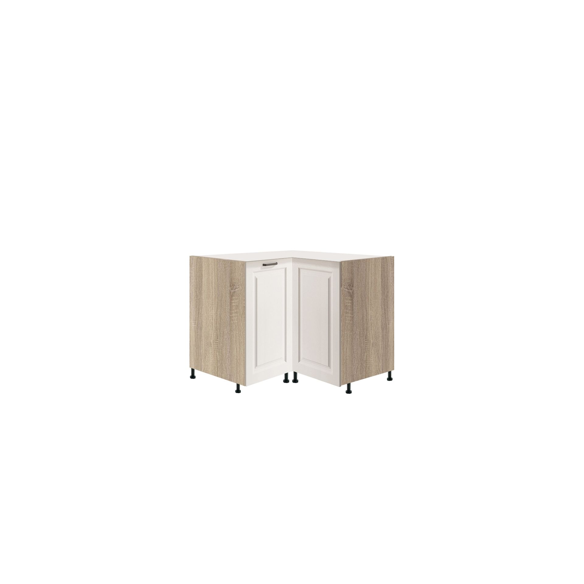 Szafka Dolna Stojąca Narożna 1 Drzwi SM-16D Smart Fadome Sosna Andersen, Półka Wiórowa, Basic, h 10cm