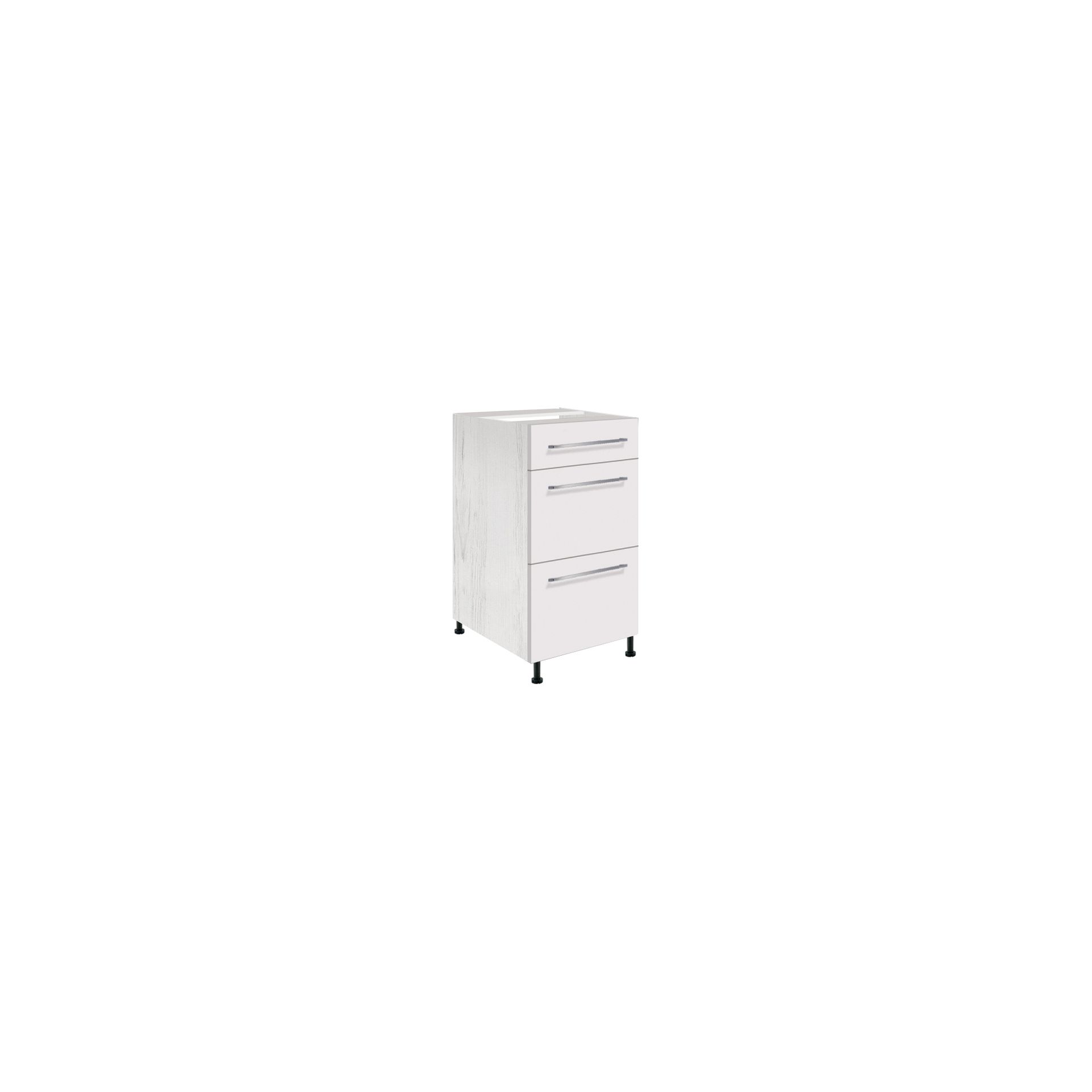 Szafka Dolna Stojąca 3 Szuflady 40 cm CRE-8D Creativa Fadome Szary Połysk, Dąb Sonoma, Lux, h 10cm