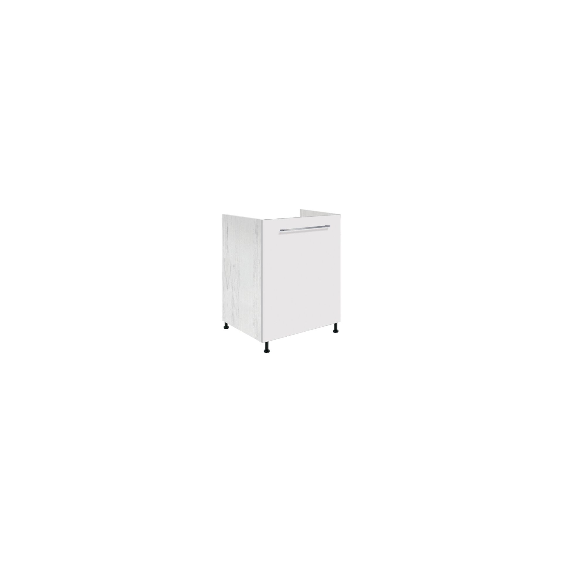 Szafka Pod Zlewozmywak 1 Drzwi 60 cm CRE-11D Creativa Fadome Szary Połysk, Dąb Artisan, Basic, h 10cm