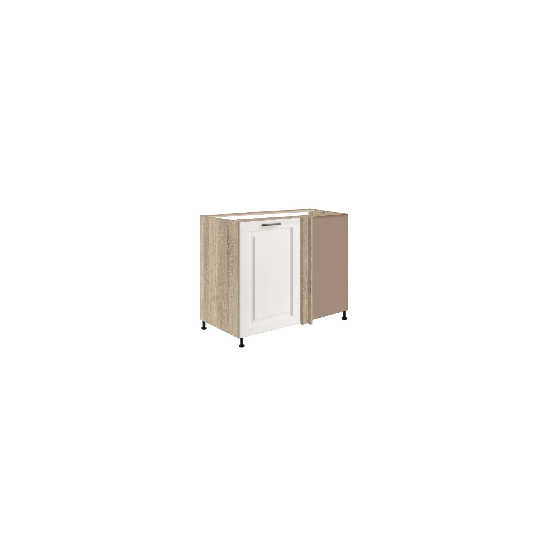 Szafka Dolna Stojąca Narożna 1 Drzwi Lewa SM-24D Smart Fadome Dąb Artisan, Półka Obrotowa, Basic, h 10cm