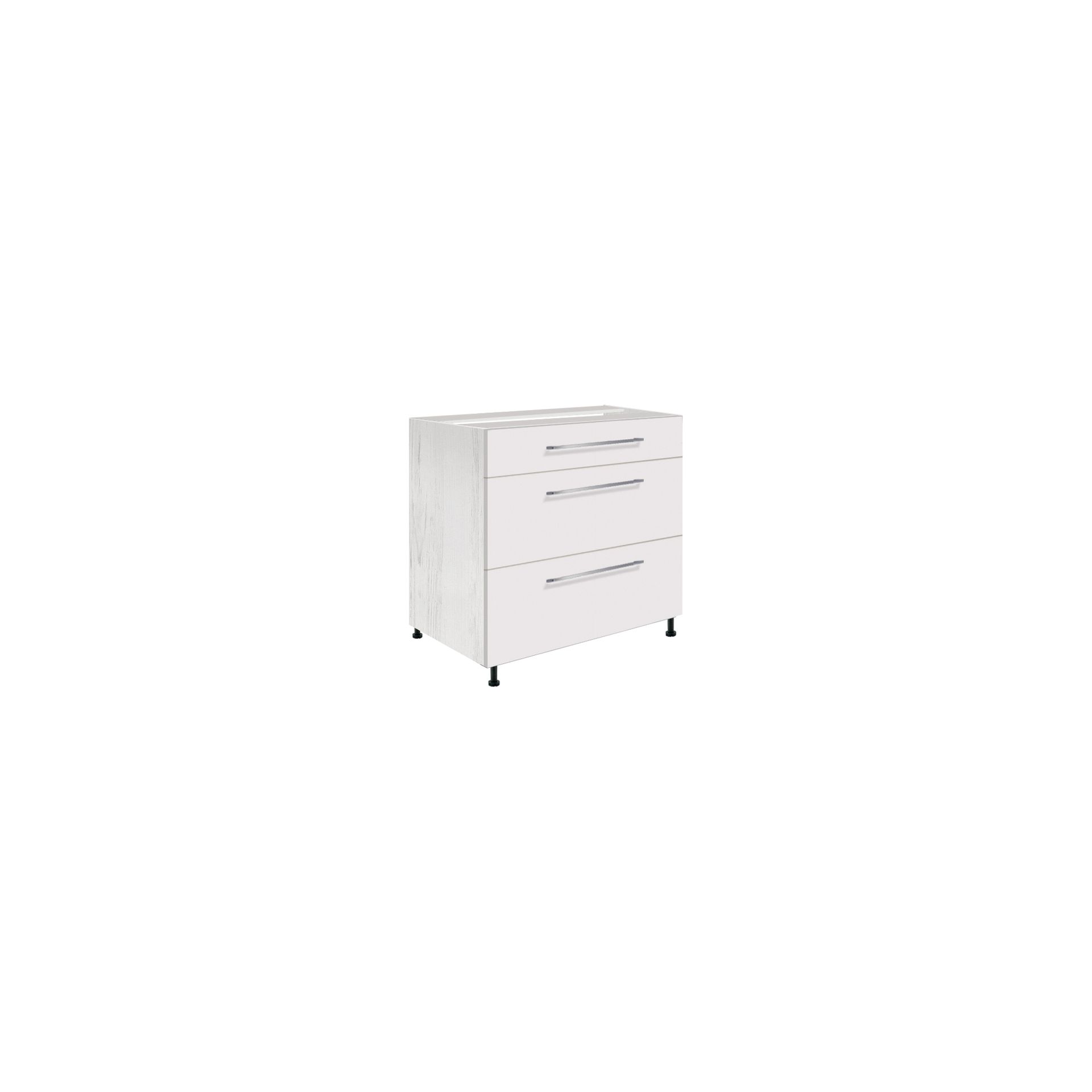 Szafka Dolna Stojąca 3 Szuflady 80 cm CRE-22D Creativa Fadome Biały Połysk, Sosna Andersen, Basic, h 10cm