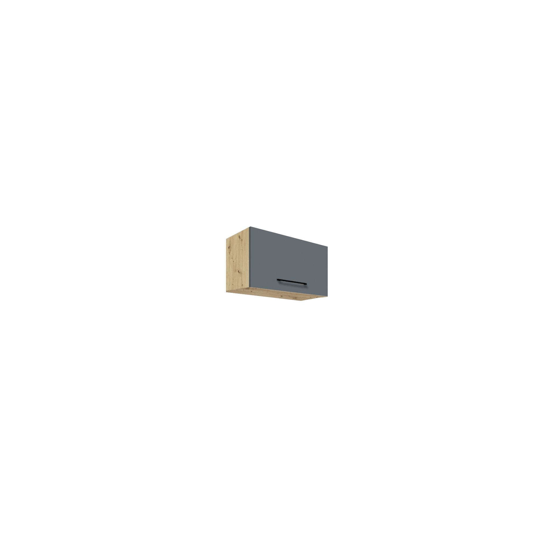 Szafka Górna Wisząca Okapowa 1 Klapa 60 cm 36G Infinity Gray Fadome Dąb Sonoma, Basic