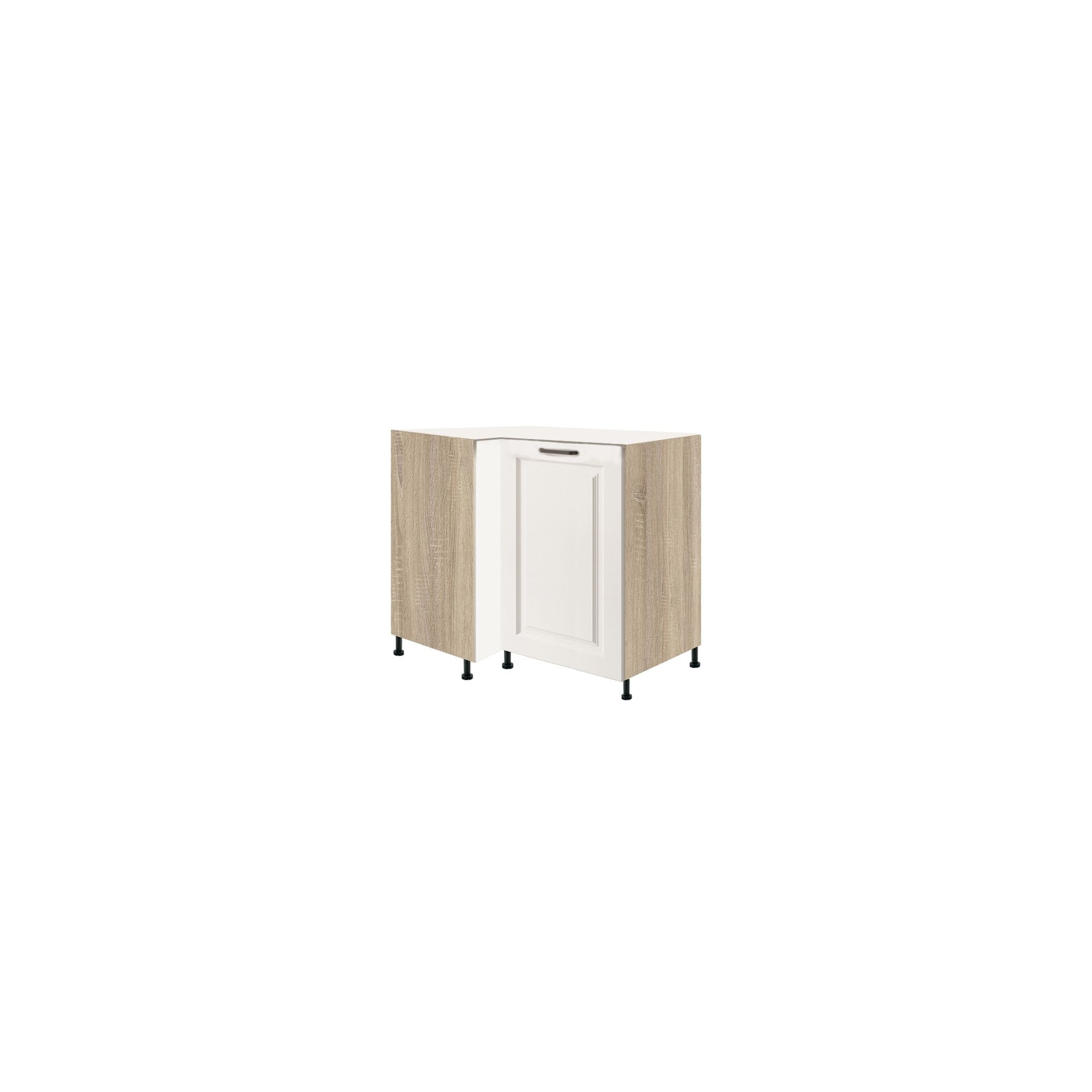 Szafka Dolna Stojąca Narożna 1 Drzwi Prawa SM-14D Smart Fadome Dąb Sonoma, Basic, h 10cm