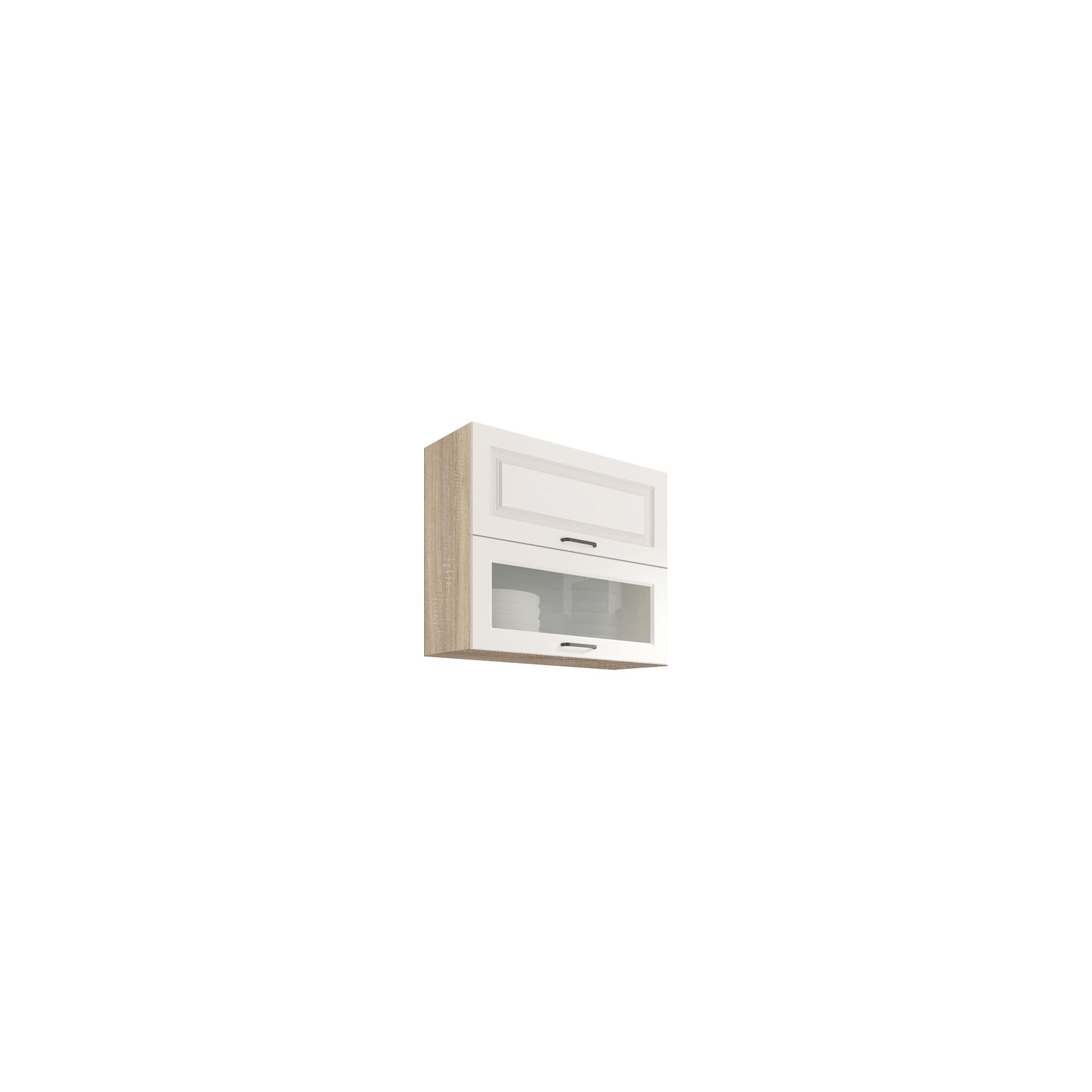 Szafka Górna Wisząca Witryna 2 Klapy 80 cm SM-41G Smart Fadome Sosna Andersen, Basic