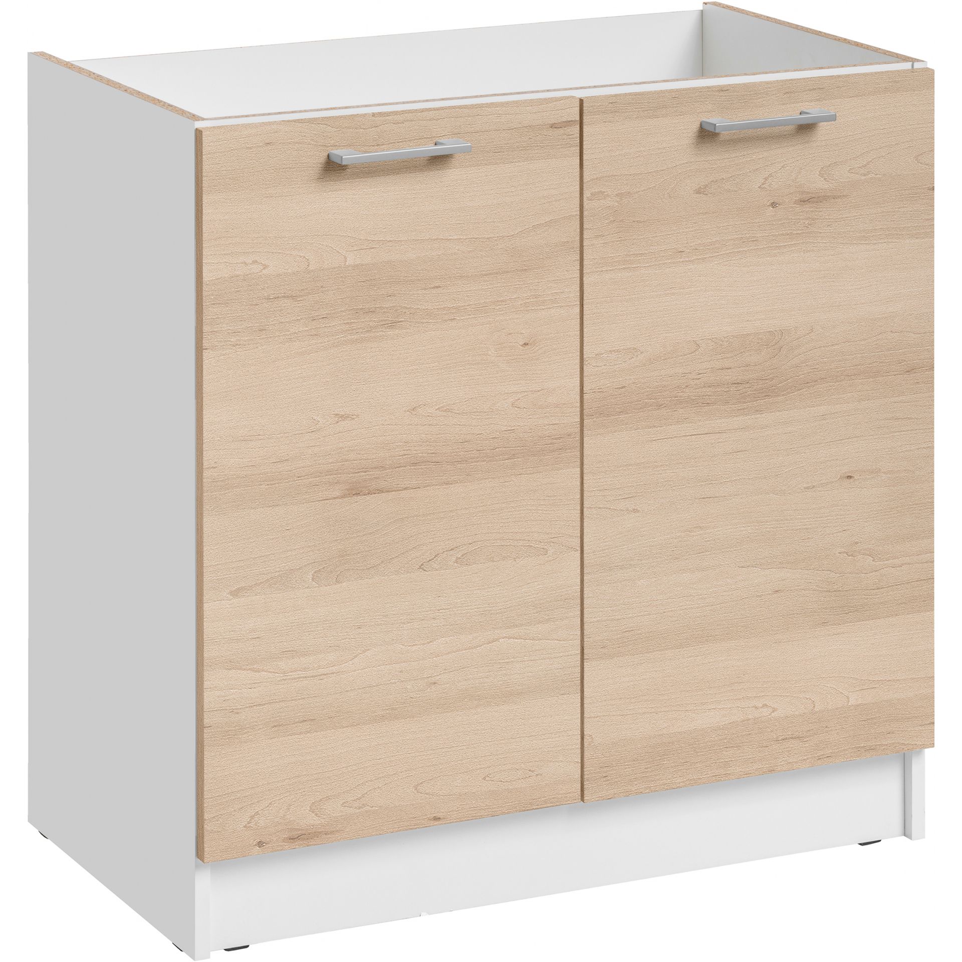 Szafka Pod Zlewozmywak 2 Drzwi DZ 8 Ecomodel Layman Szary Połysk, Biały Mat