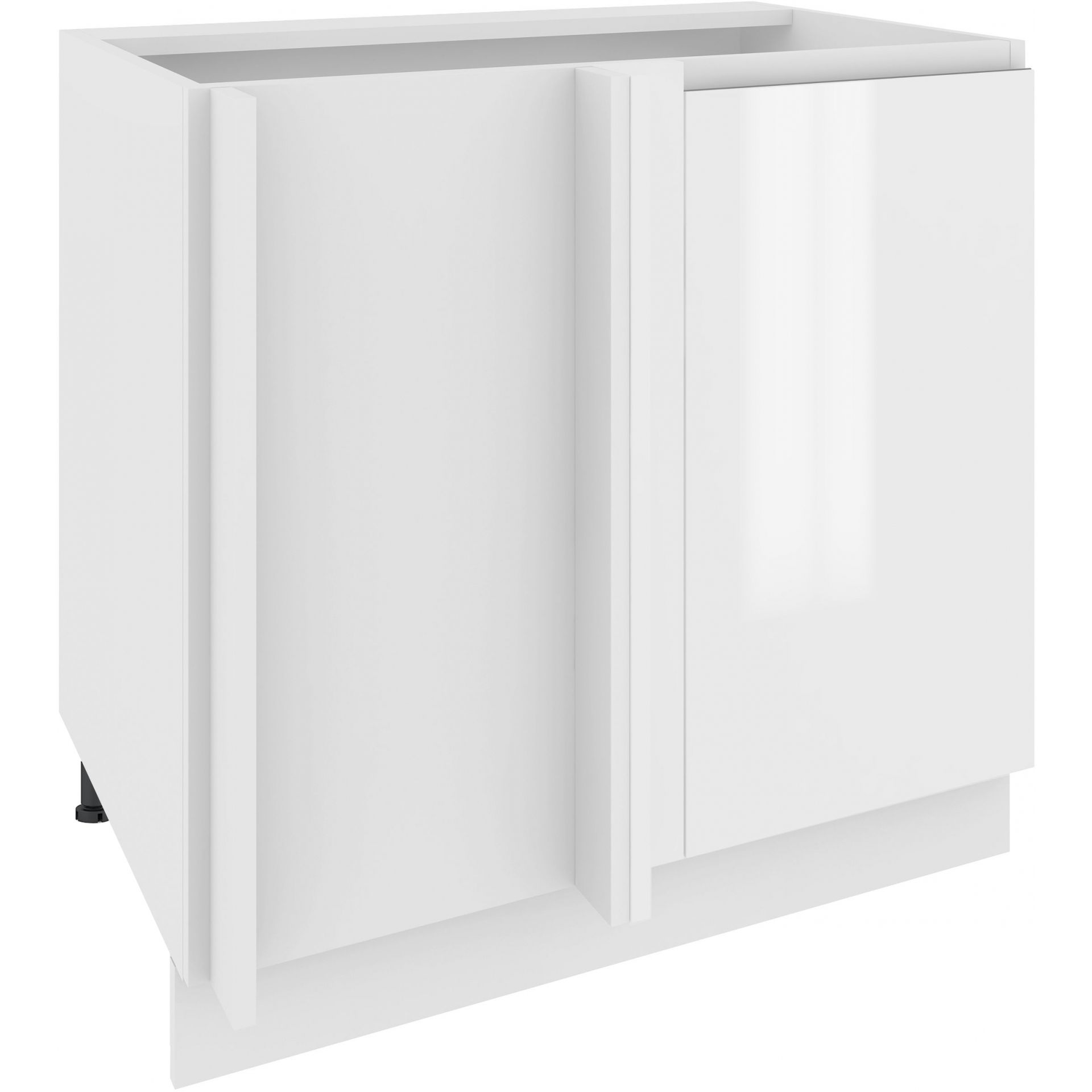 Szafka Dolna Stojąca Narożna 1 Drzwi Dpp 105 Campari Layman Biały Mat, Beton Jasny Atelier, Czarny Campari, h 15cm