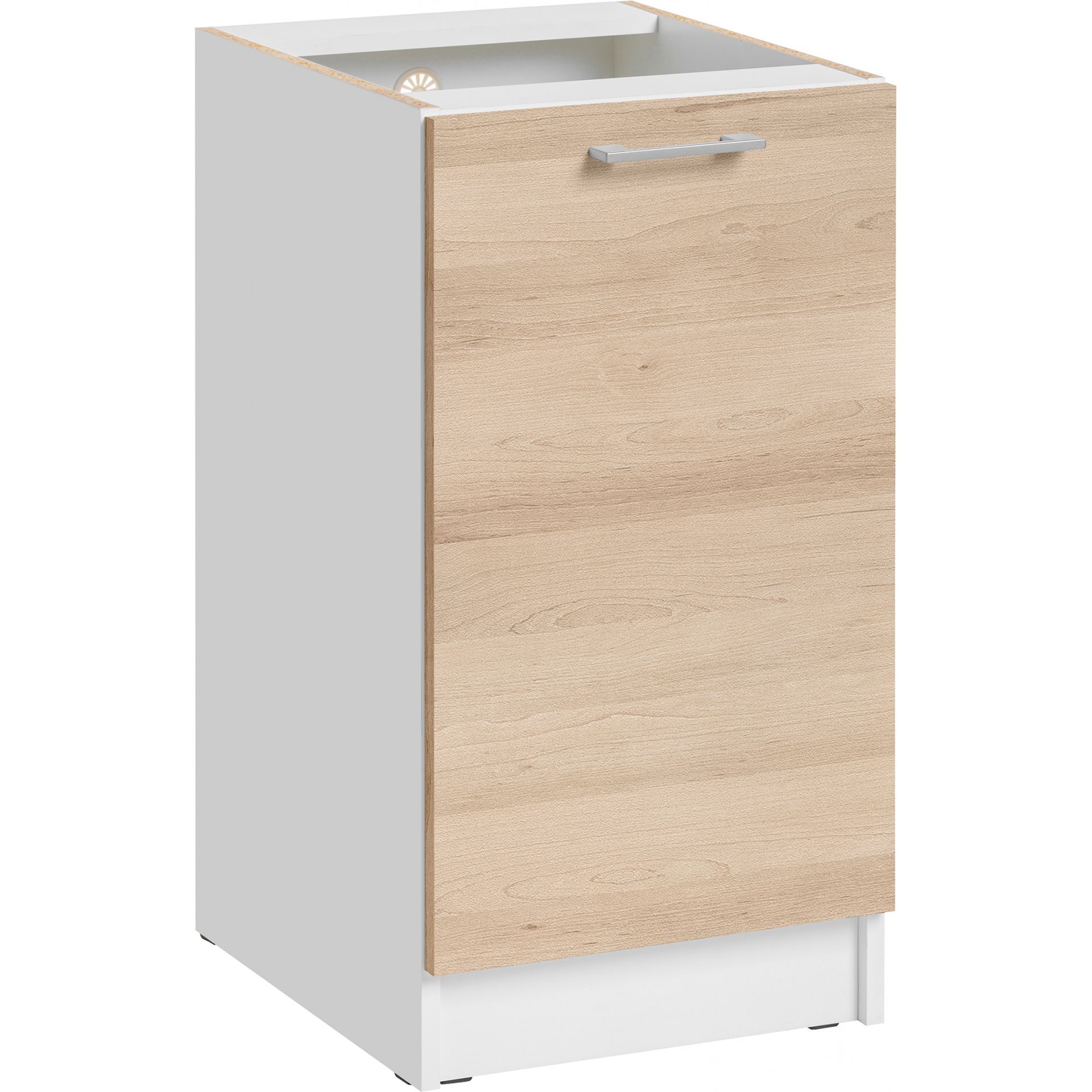 Szafka Dolna Stojąca 1 Drzwi D 45 Ecomodel Layman Buk Artisan, Biały Mat