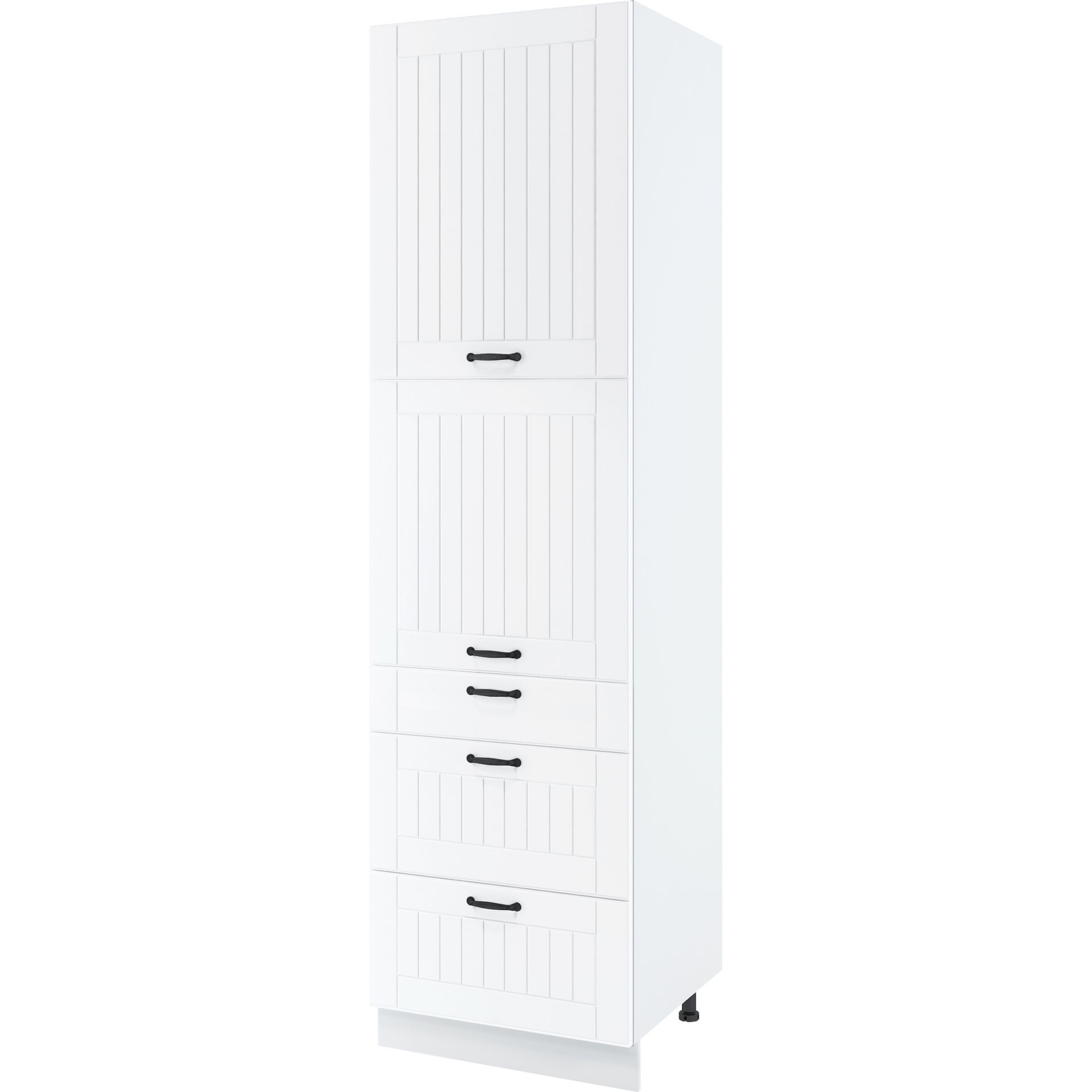 Szafka Dolna Wysoka Słupek 2 Drzwi 3 Szuflady Spd 6/3 Lora Layman Biały Mat, Dark Green, L2 Czarny Lora, h 15cm