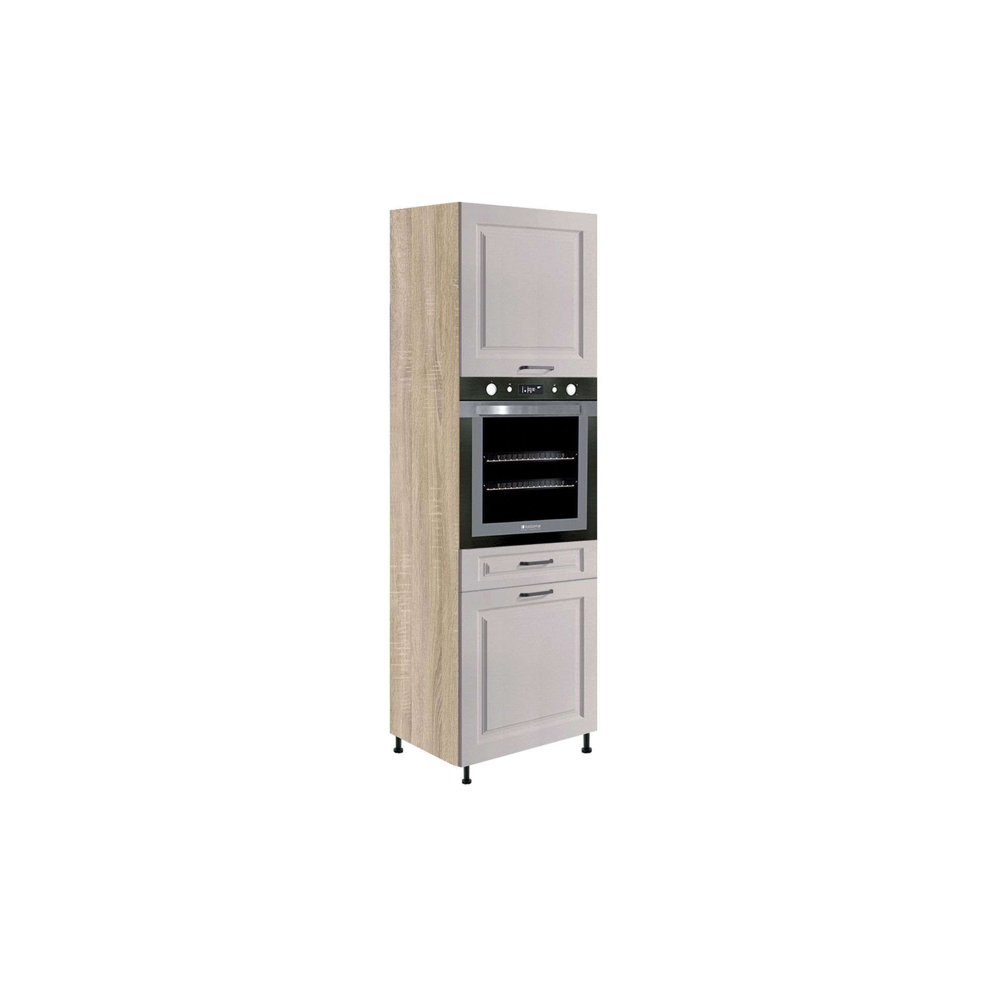 Szafka Dolna Wysoka Słupek Pod Zabudowę Piekarnika 60 cm SM-20D Smart Congo Fadome Sosna Andersen, Lux, h 10cm