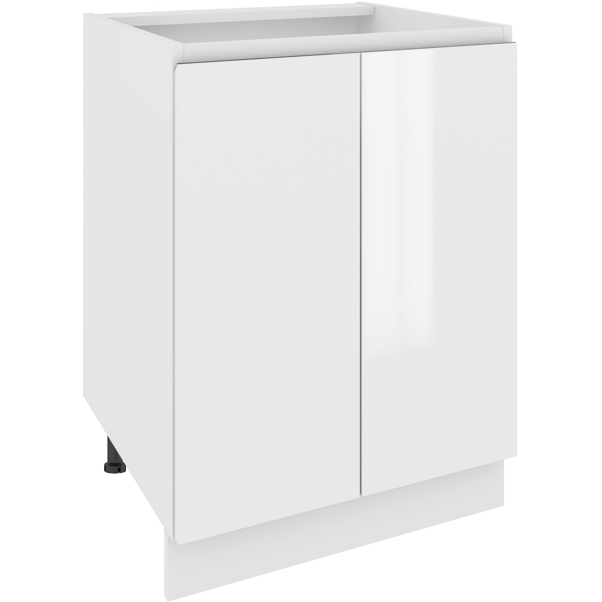 Szafka Dolna 2 Drzwi D 6 P/L Campari Layman Czarny Mat, Szary Połysk, Szary Campari, h 15cm