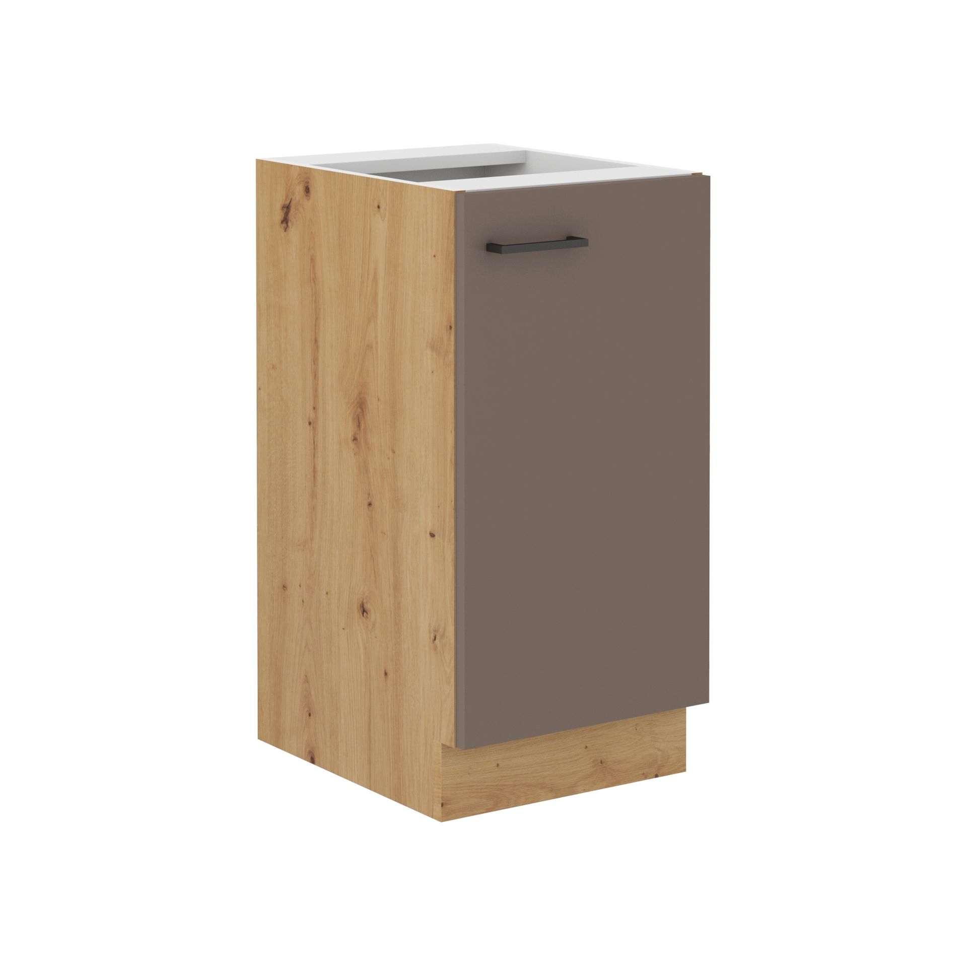 Szafka Dolna Stojąca 1 Drzwi 40 D 1F Bolonia Stolarz Lempert Truffle Grey, Dąb Artisan