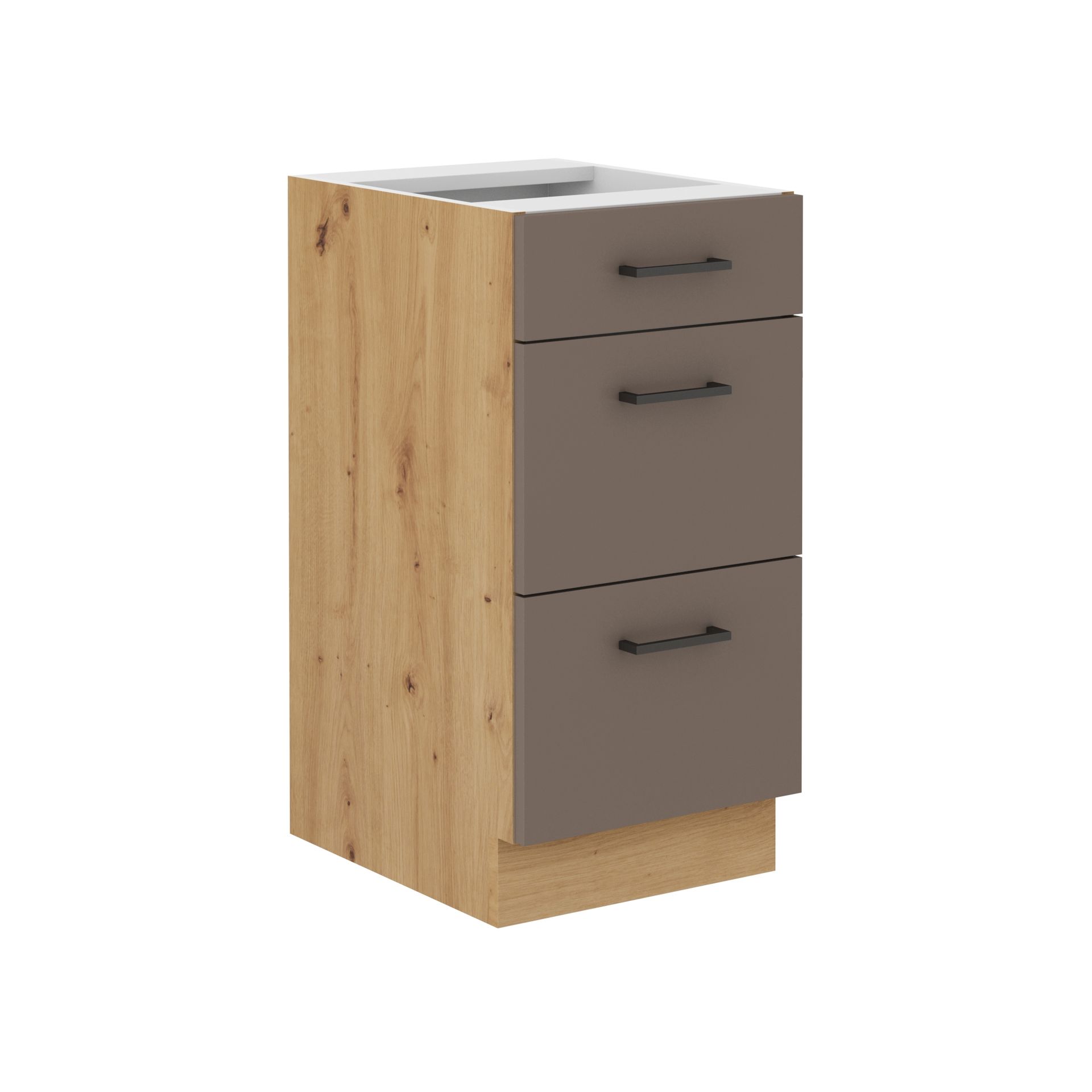 Szafka Dolna Stojąca 4 Szuflady 40 D 4S Bolonia Stolarz Lempert Truffle Grey, Dąb Artisan