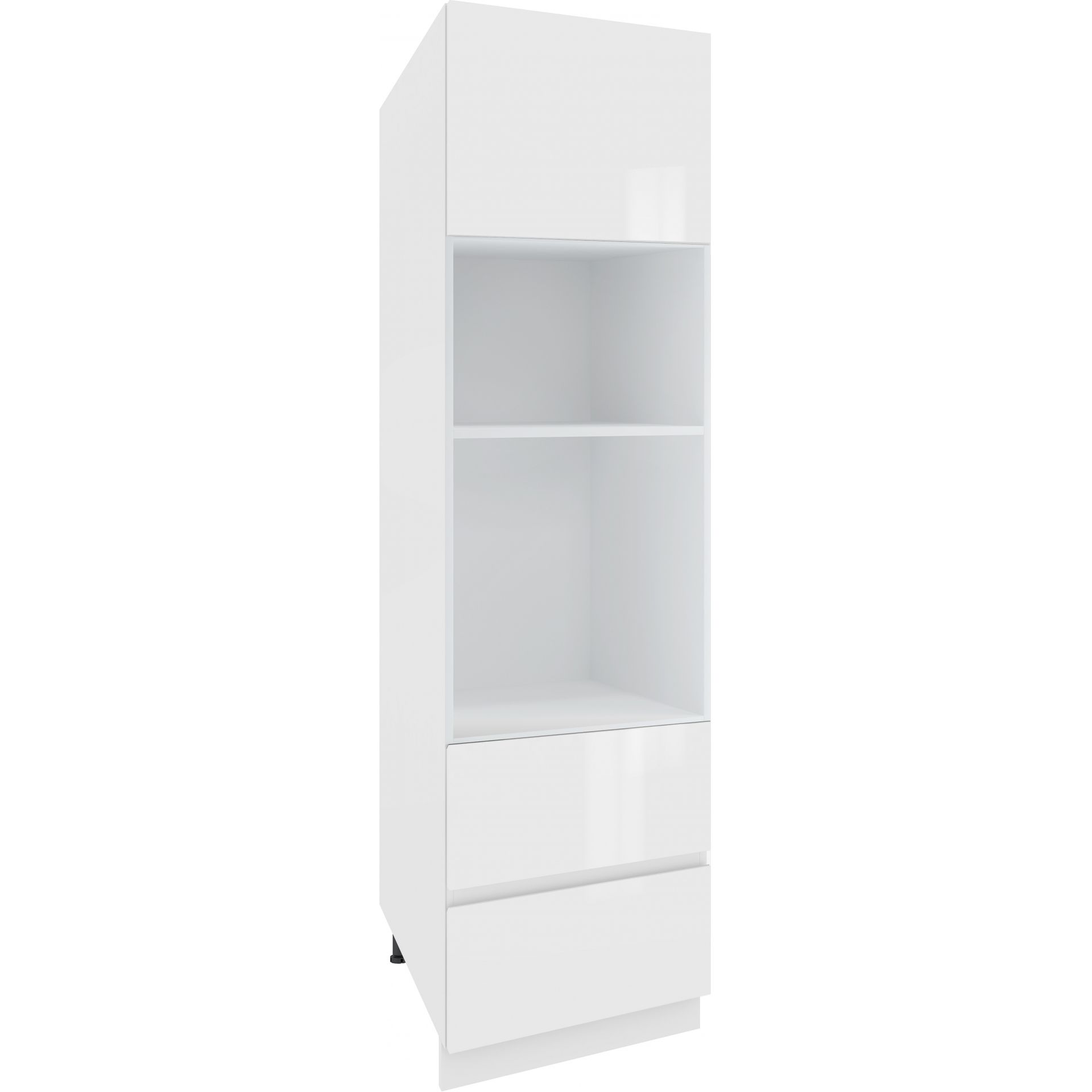 Szafka Dolna Wysoka Słupek Pod Zabudowę Piekarnika i Mikrofali 1 Drzwi 2 Szuflady Spm 6/2 Campari Layman Czarny Mat, Szary Mat, Starmotion, Czarny Campari, h 10cm