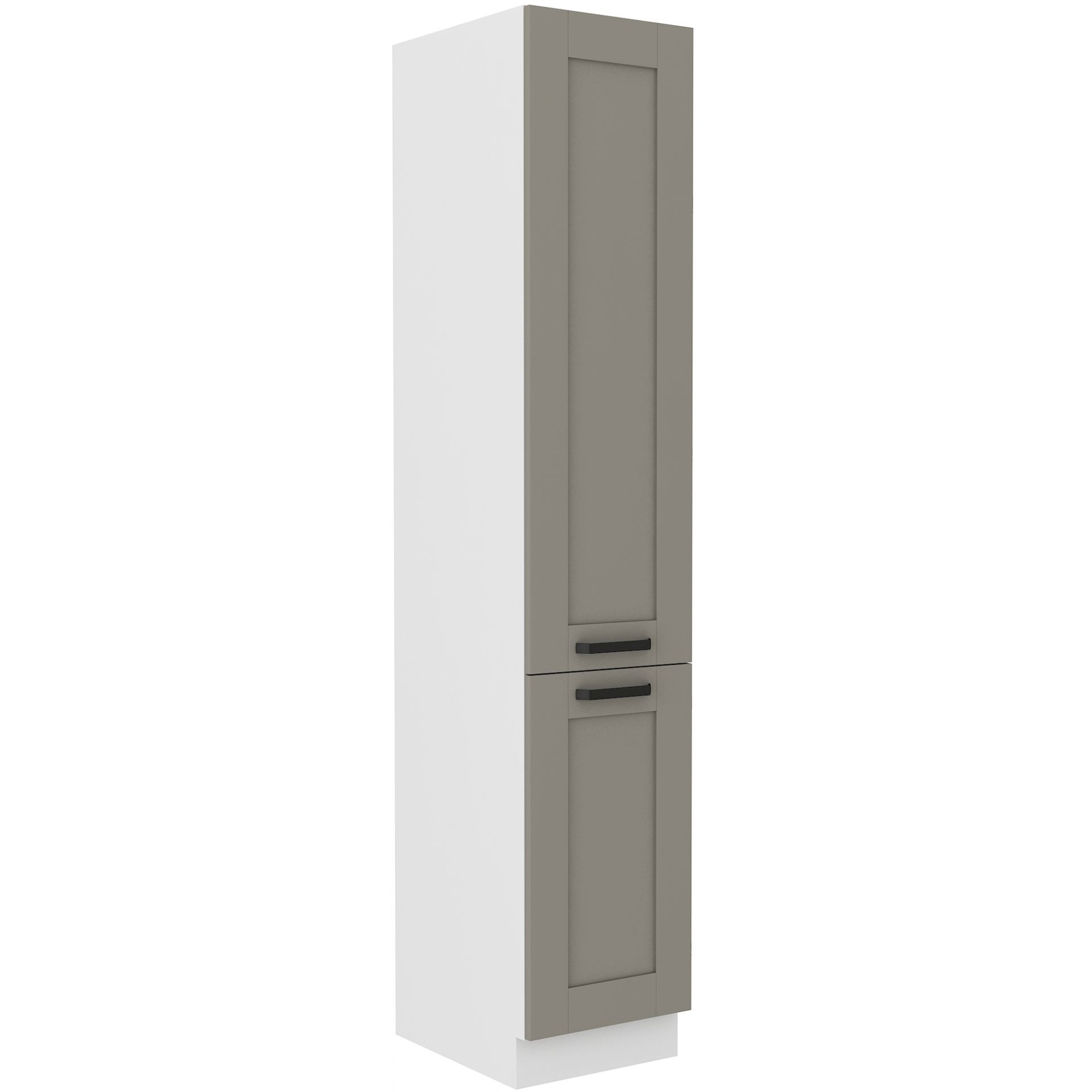 Szafka Dolna Wysoka Słupek 40 DK-210 2F Luna Clay Grey Stolarz Lempert Biały Mat