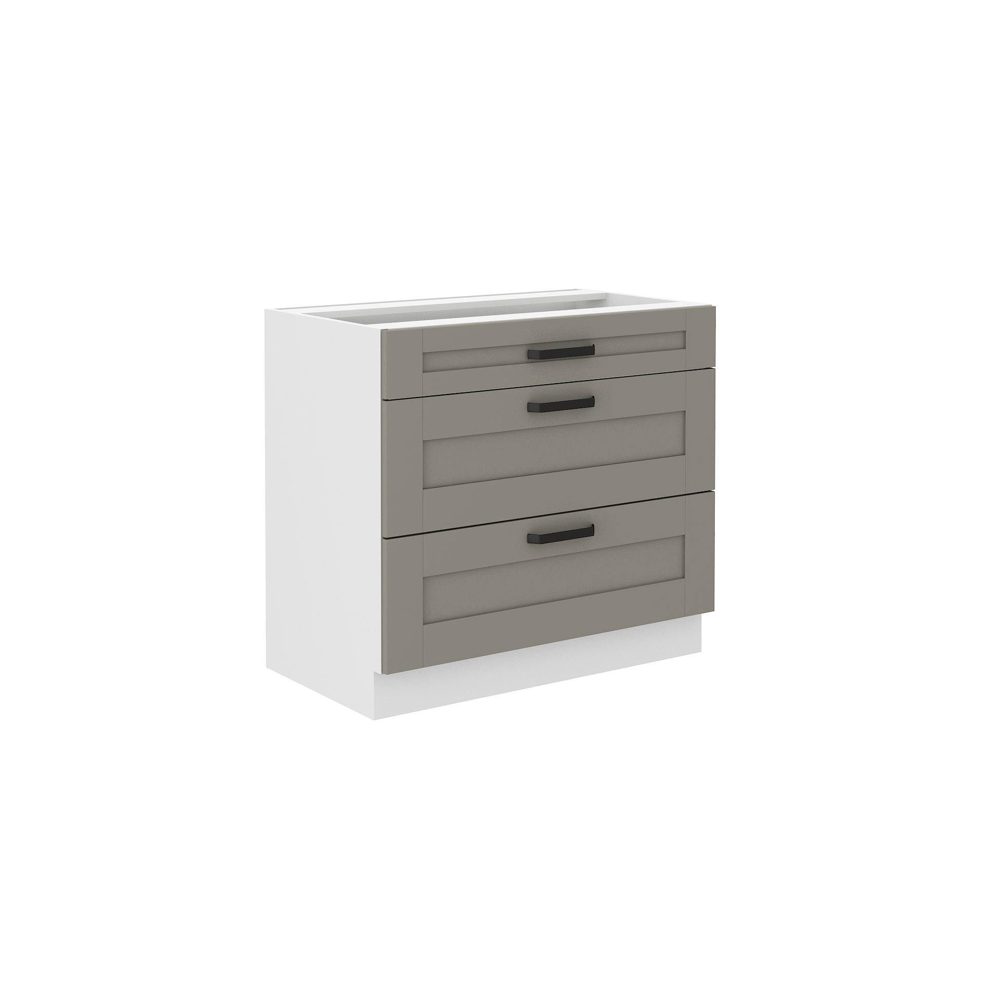 Szafka Dolna Stojąca 3 Szuflady 80D 3S Luna Clay Grey Stolarz Lempert Dąb Artisan