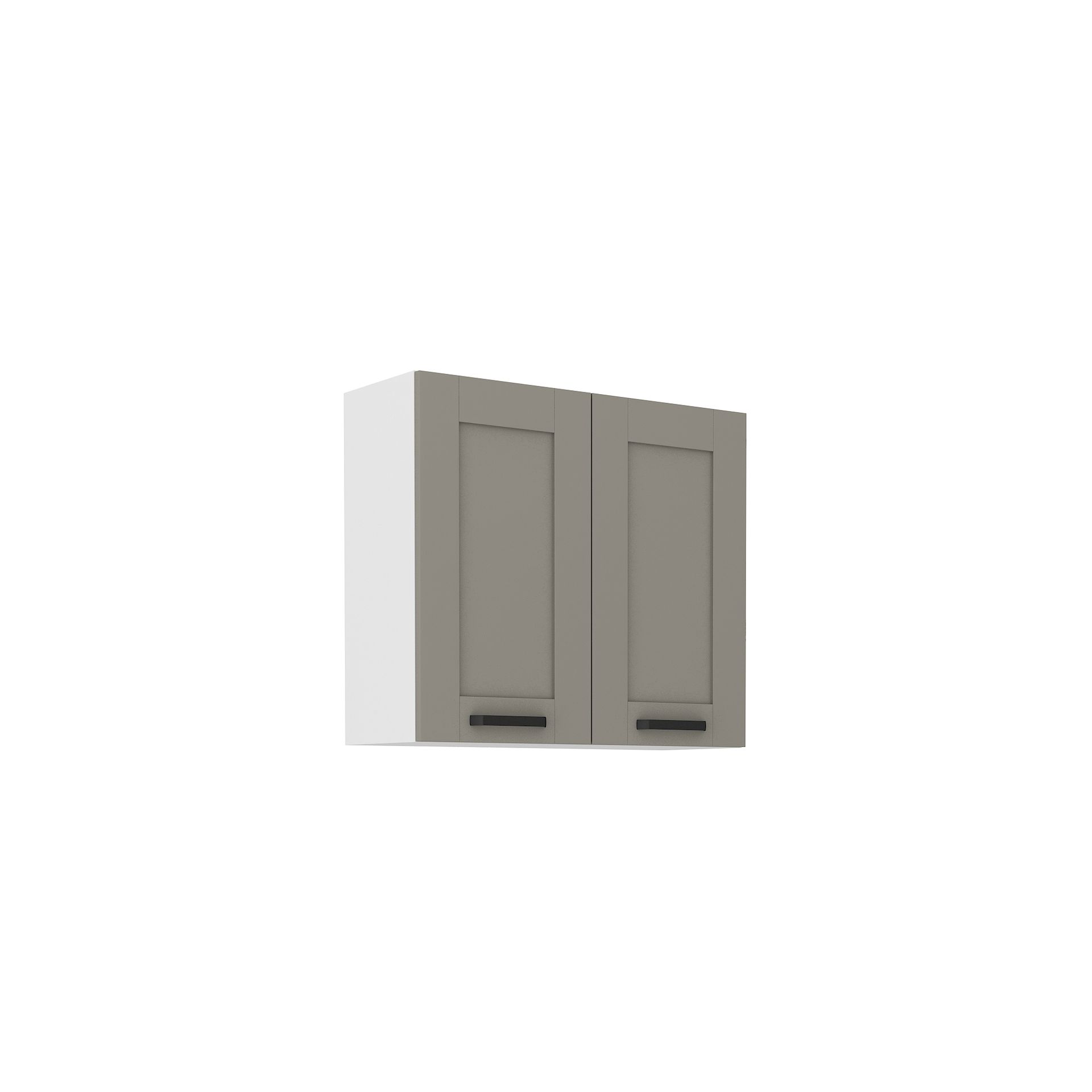 Szafka Górna Wisząca 2 Drzwi 80 G-72 2F Luna Clay Grey Stolarz Lempert Dąb Artisan