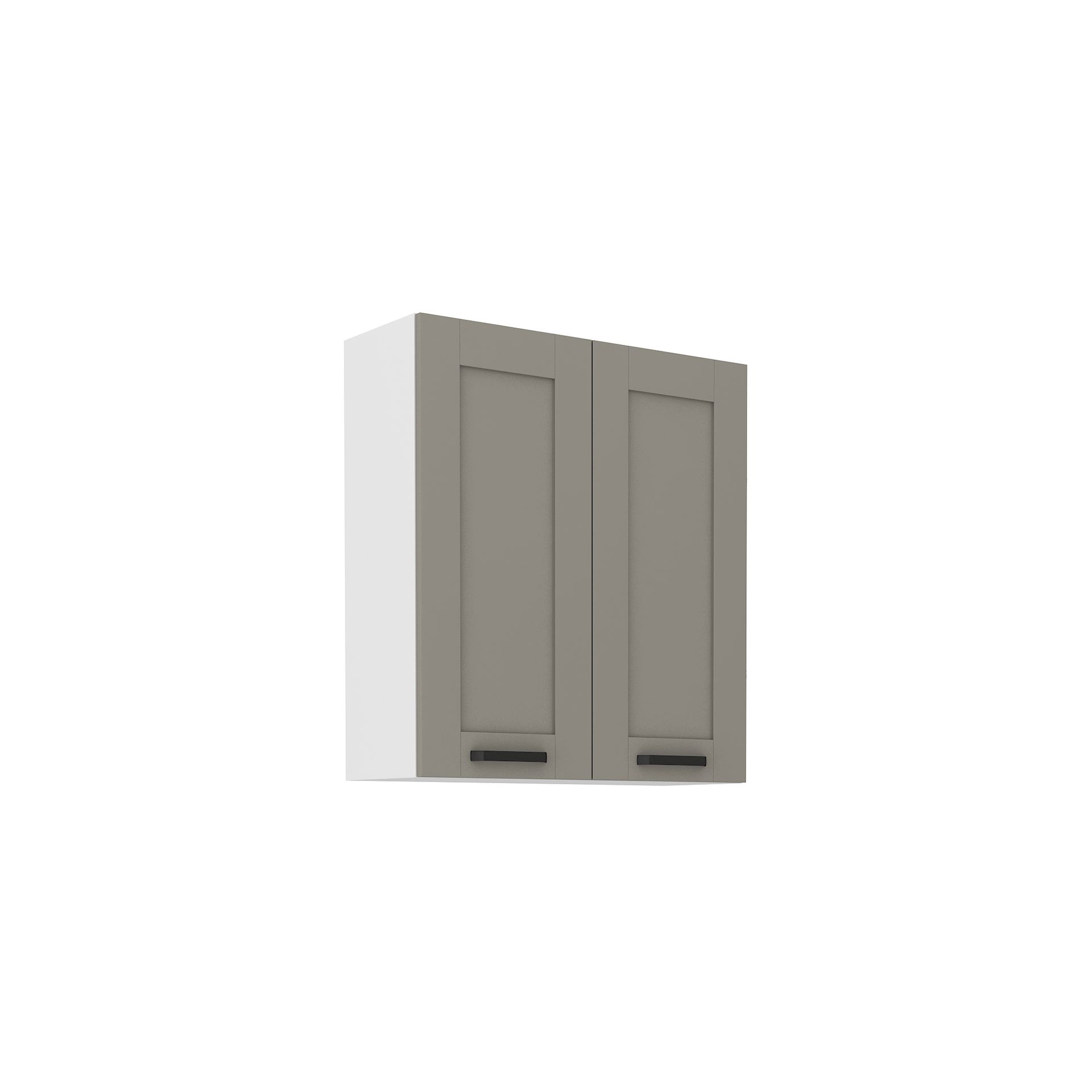 Szafka Górna Wisząca 2 Drzwi 80 G-90 2F Luna Clay Grey Stolarz Lempert Biały Mat