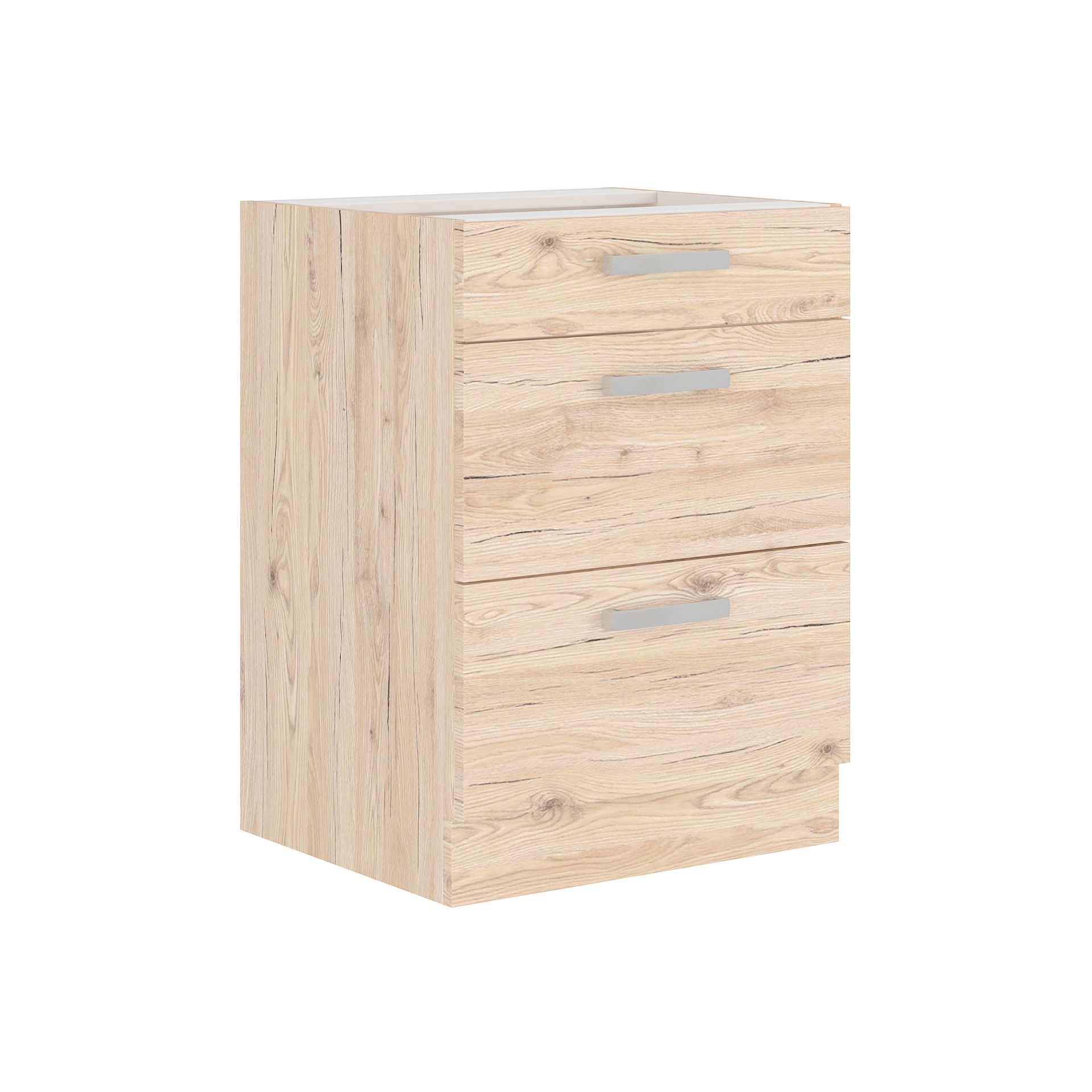 Szafka Dolna Stojąca 3 Szuflady 60D 3S Bordeaux Stolarz Lempert Dąb Bordeaux