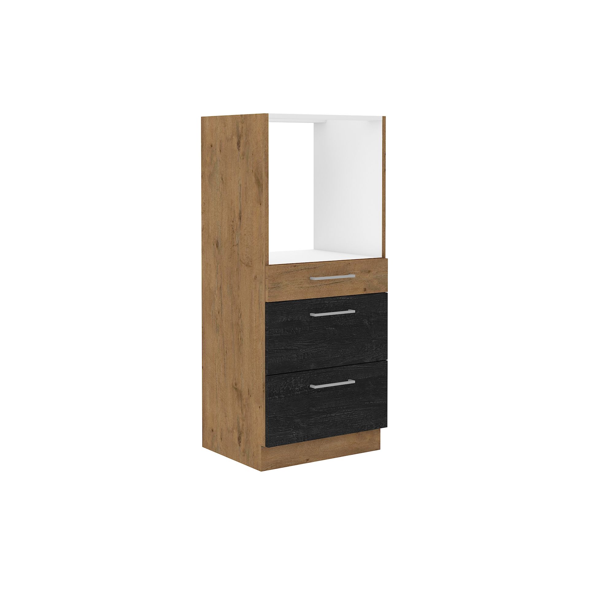 Szafka Dolna Wysoka Słupek Pod Zabudowę Piekarnika 60 DPS-145 3S Vigo Dark Stolarz Lempert Dark Wood, Dąb Lancelot