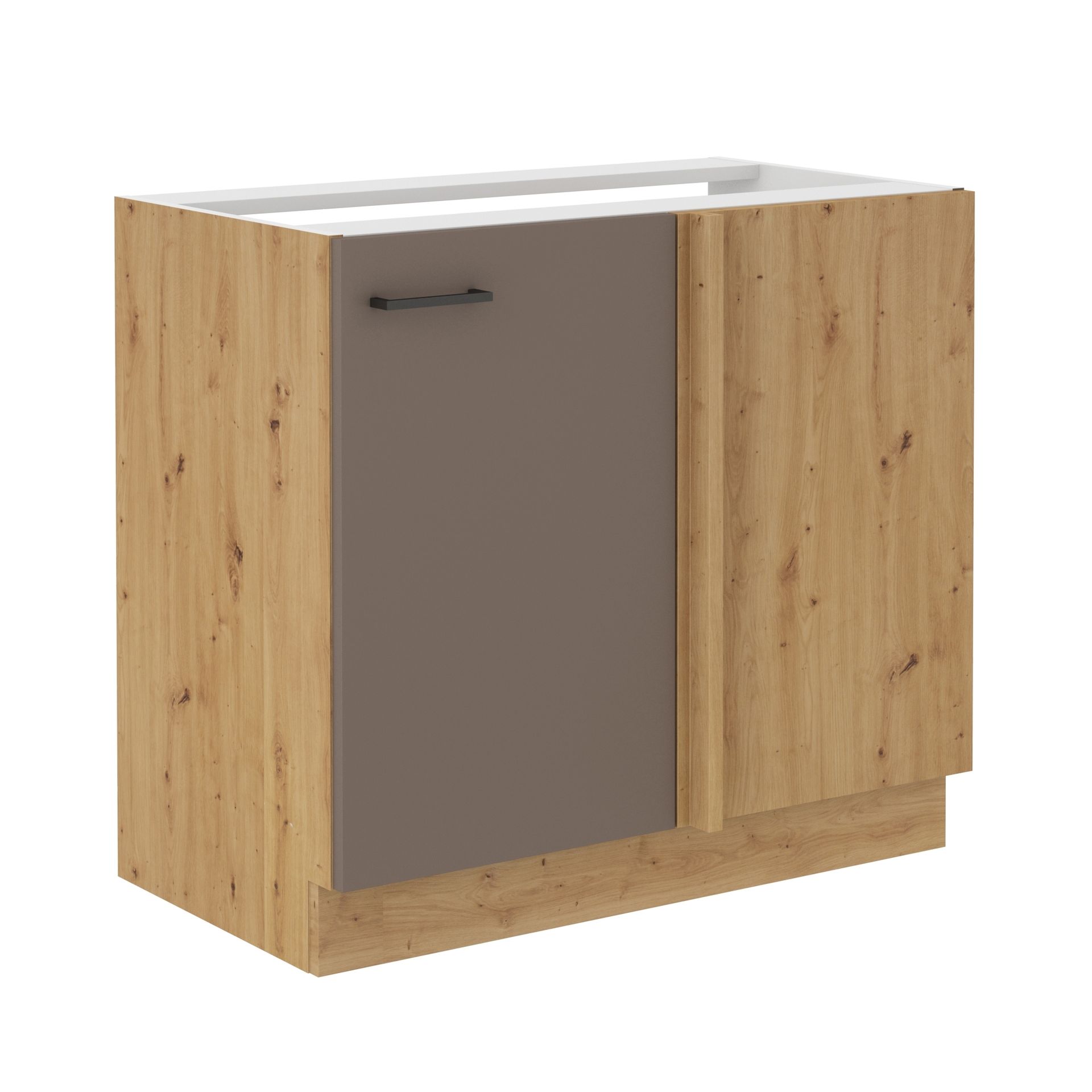 Szafka Dolna Stojąca Narożna 1 Drzwi 105 ND 1F Bolonia Stolarz Lempert Truffle Grey, Dąb Artisan